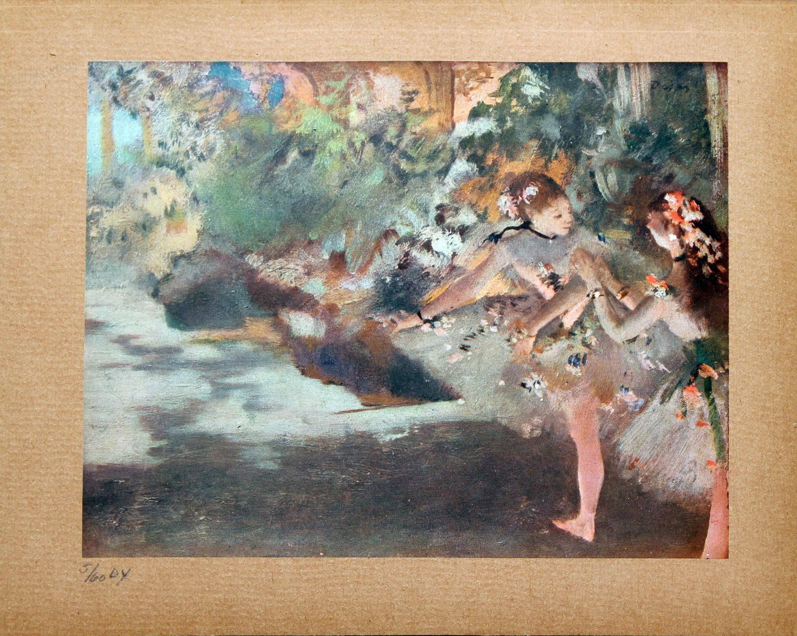 Edgar Degas (after) - Danseuses sur la scene: Artist: Edgar Degas (after) Title: Danseuses sur la scene Year: 1919 Dimensions: 5.5in. by 9in. Edition: 30 from the rare limited deluxe edition of 60 Publisher: Demotte Paris; Henri Riviere Paris