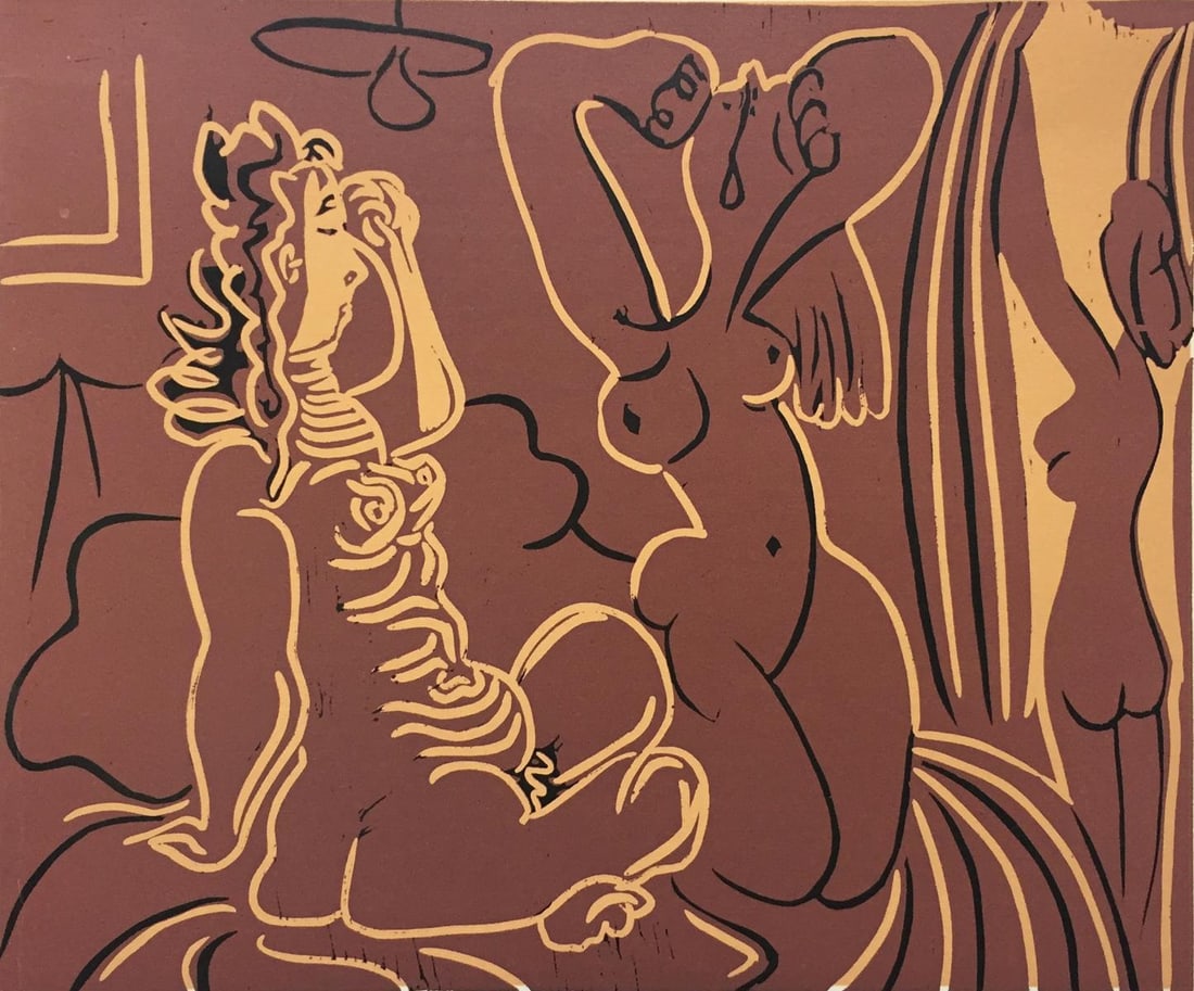 Pablo Picasso - Three Women (1959): Artist: Pablo Picasso Title: Three Women (1959) Year: 1971 Dimensions: 7 3/4in. by 9 1/2in. Edition: From the Rare Limited Edition Publisher: Tudor Publishing Company NY Suite: Homage to Pablo