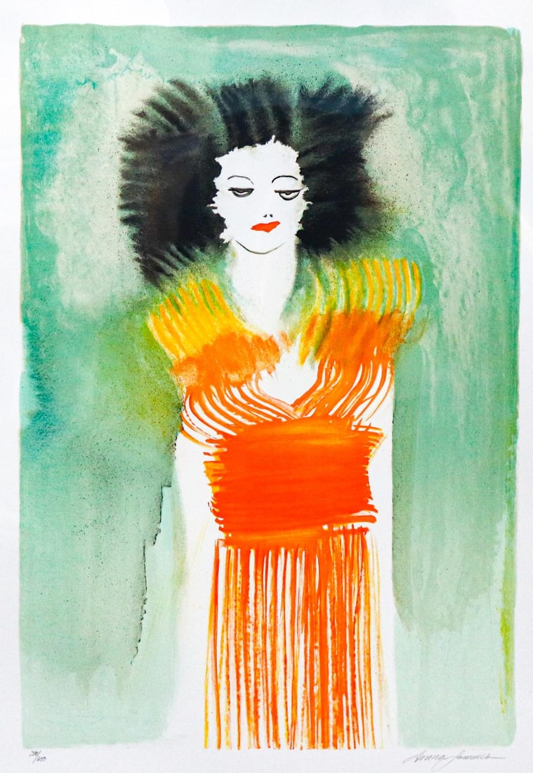 Donna Summer - Madame D.: Artist: Donna Summer Title: Madame D. Year: 1989 Dimensions: 28in. by 34.5in. Edition: 288 From the rare limited edition of 300 Medium: Original lithograph on paper Signature Details: Hand signedand