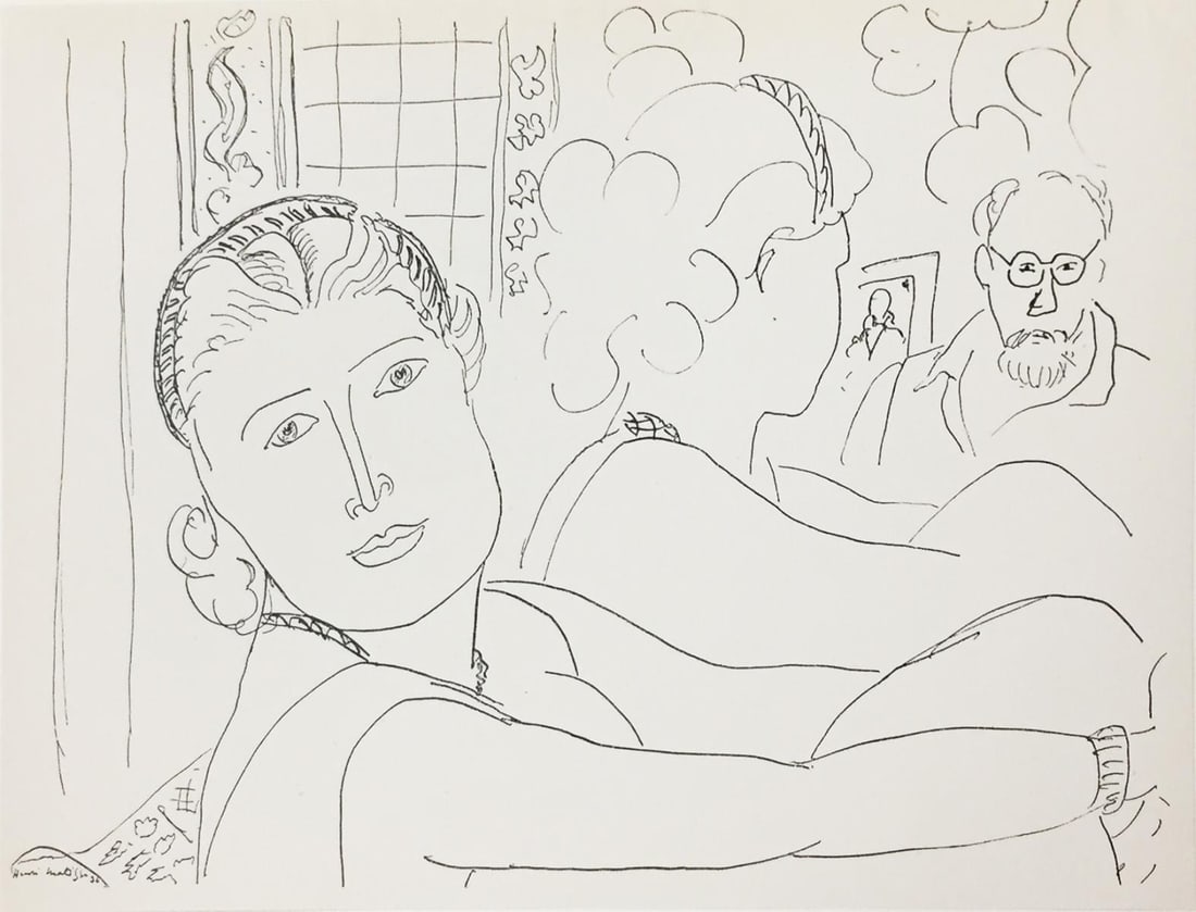 Henri Matisse (After) - Untitled: Artist: Henri Matisse (After) Title: Untitled Year: 1936 Dimensions: 11in. by 8.5in. Edition: From the rare limited edition Publisher: Editions Cahiers D'Art Paris. Suite: Cahiers d'Art 11e Anee.