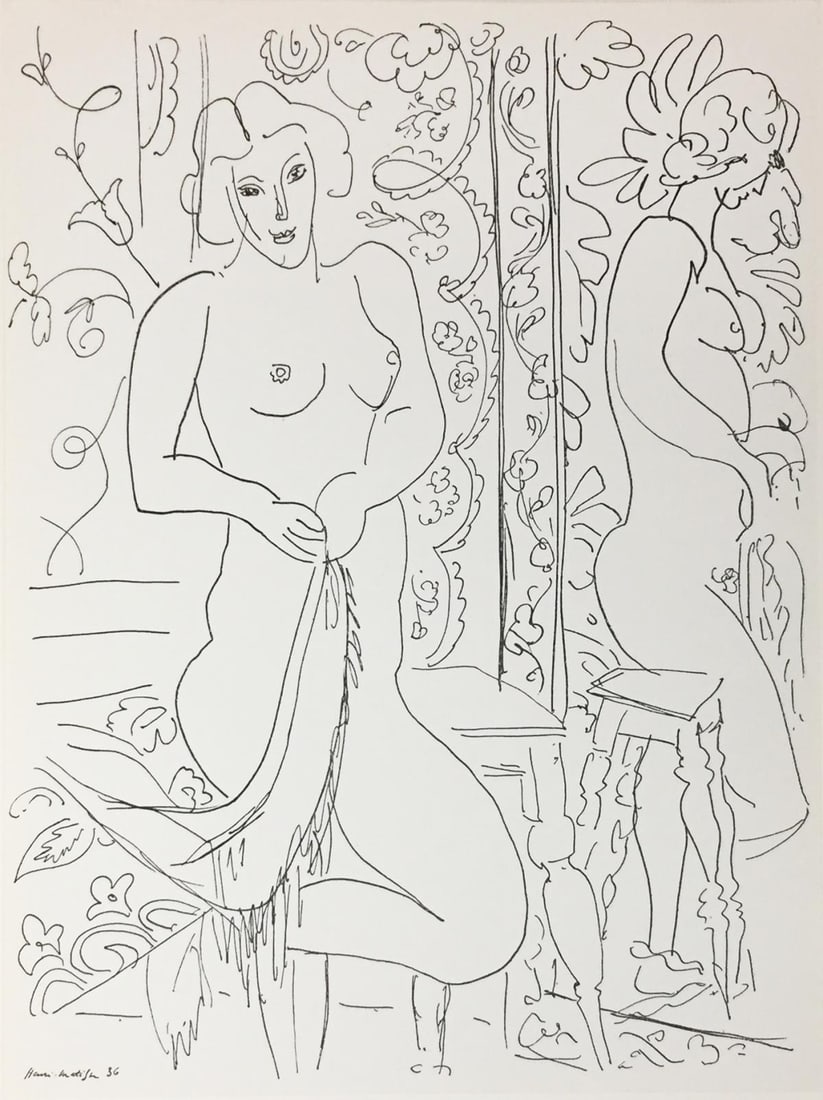 Henri Matisse (After) - Untitled: Artist: Henri Matisse (After) Title: Untitled Year: 1936 Dimensions: 11in. by 8.5in. Edition: From the rare limited edition Publisher: Editions Cahiers D'Art Paris. Suite: Cahiers d'Art 11e Anee.