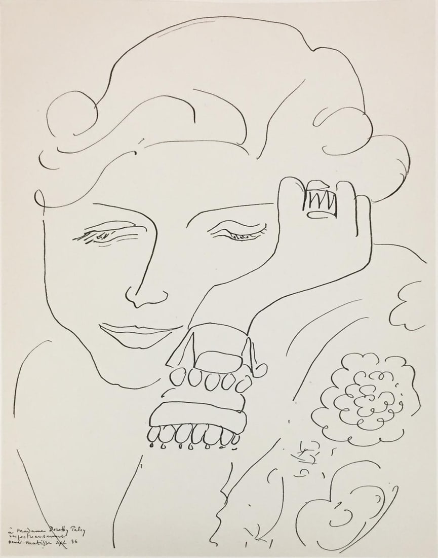 Henri Matisse (After) - Untitled from "Dessins De Matisse": Artist: Henri Matisse (After) Title: Untitled from "Dessins De Matisse" Year: 1936 Dimensions: 10in. by 8.25in. Edition: From the rare limited edition Publisher: