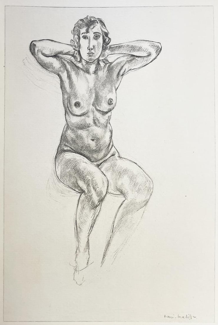 Henri Matisse (After) - Planche XLII: Artist: Henri Matisse (After) Title: Planche XLII Year: 1920 Dimensions: 11in. by 8.5in. Edition: From the rare limited edition of 1000 Publisher: Victor Jacque