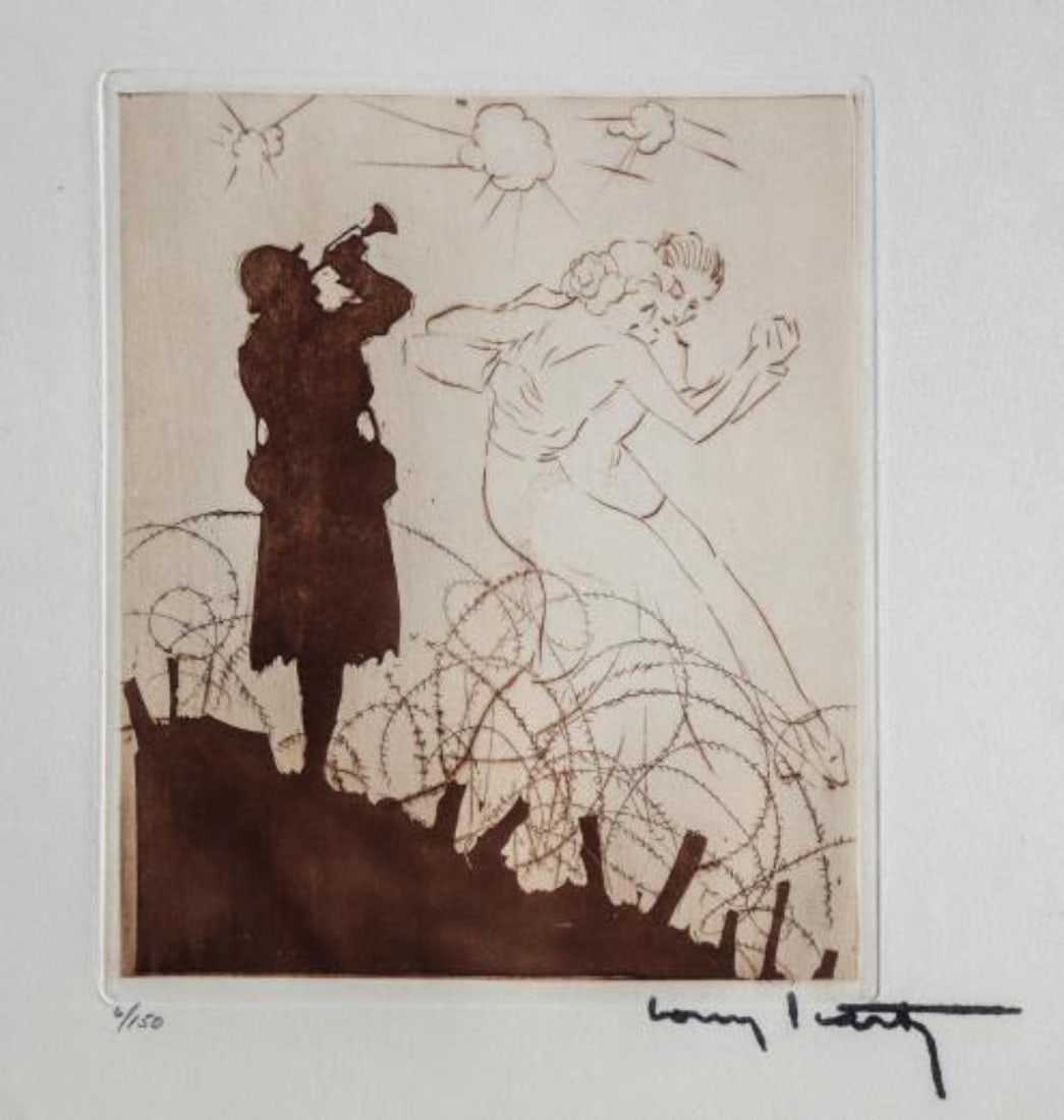 Louis Icart - Untitled from La Ronde des Dances: Artist: Louis Icart Title: Untitled from La Ronde des Dances Year: 1938 Dimensions: 7in. by 5.5in. Edition: From the rare limited edition of 150 Suite: La Ronde des Dances Medium: Original etching on