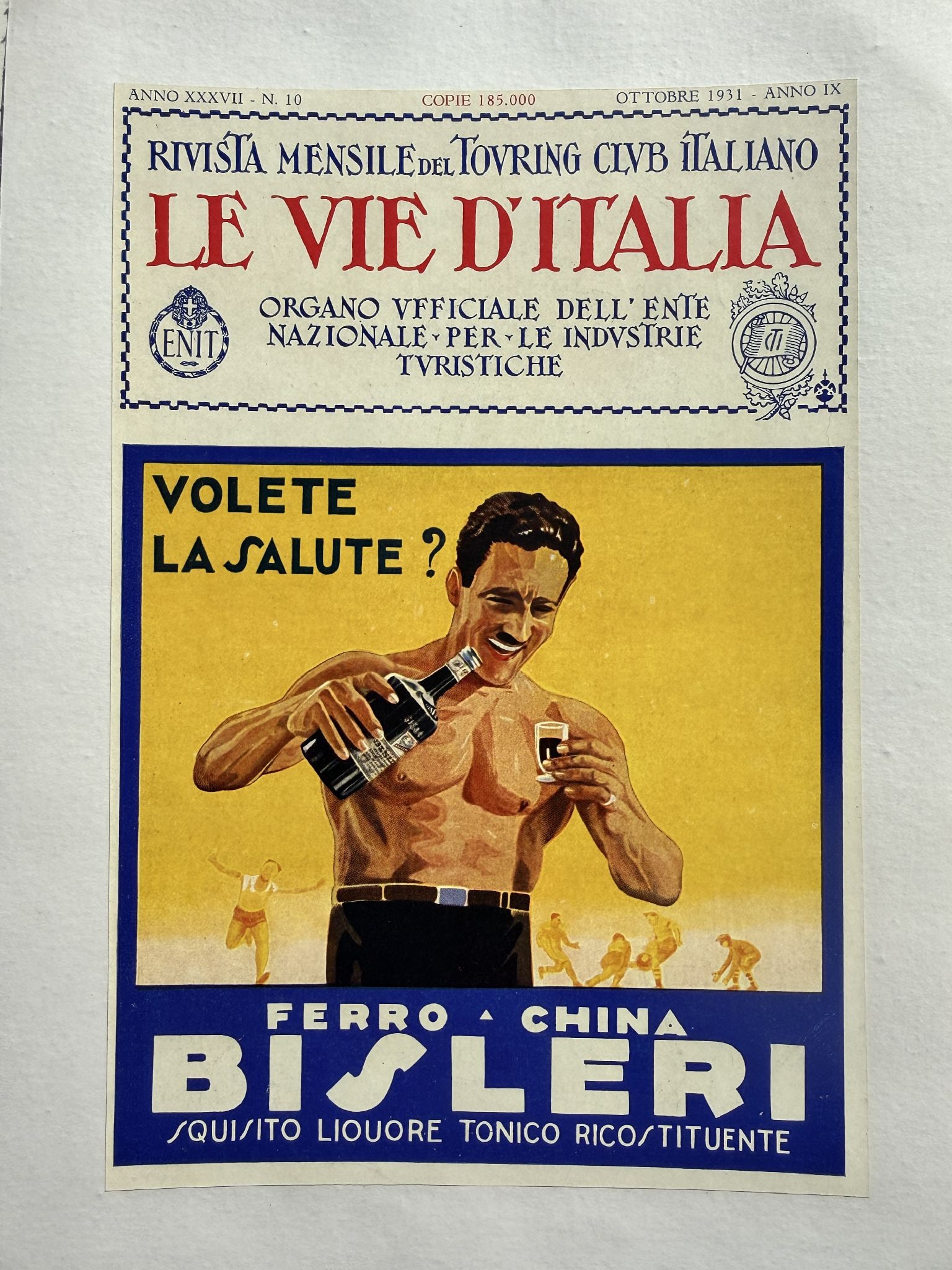 Vintage Advertisement - Vintage Italian Advertisement Circa 1932: Artist: Vintage Advertisement Title: Vintage Italian Advertisement Circa 1932 Year: 1932 Dimensions: 8 x 10 5/8 in. Edition: From the Limited Edition Medium: Original Offset color Lithograph on