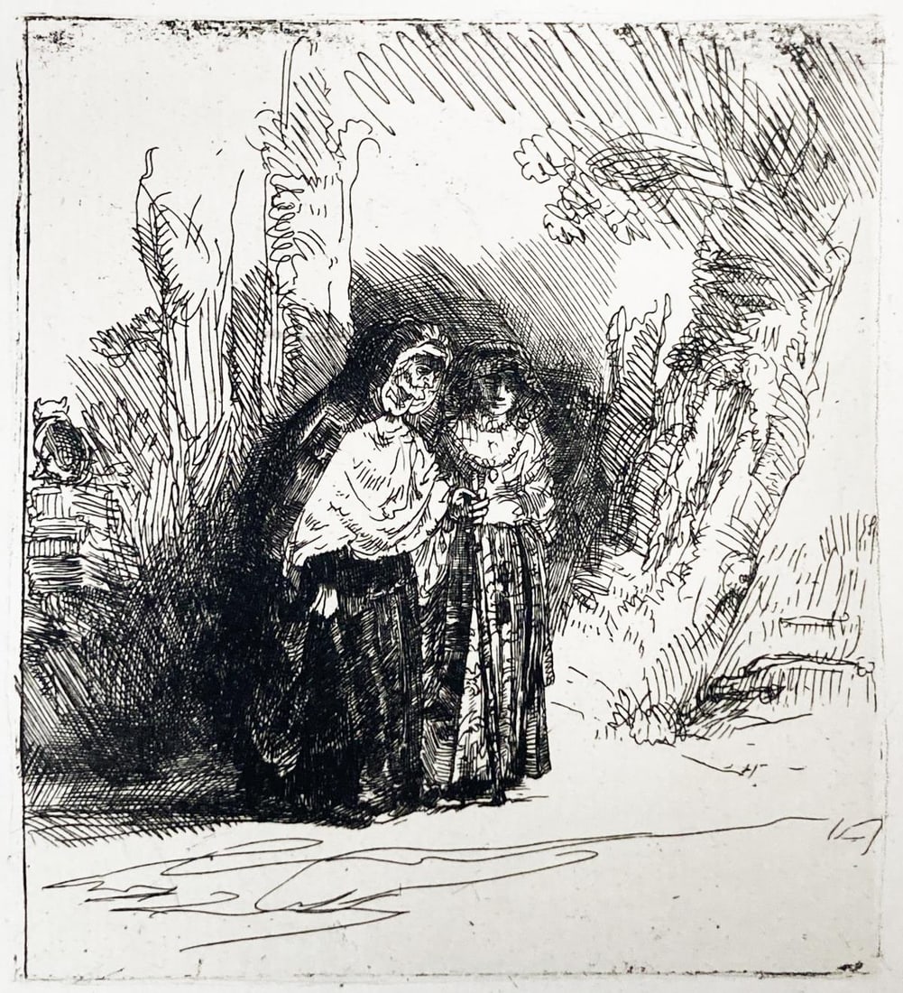 Rembrandt van Rijn (After 1883) - Spanish Gypsy: Artist: Rembrandt van Rijn (After 1883) Title: Spanish Gypsy Year: 1883 Dimensions: 6in. by 5.5in. Edition: From the rare limited edition Suite: LOeuvre Complet