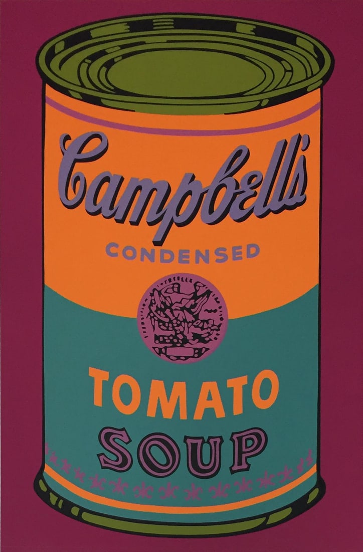 Andy Warhol - Campbell's Tomato Soup: Artist: Andy Warhol Title: Campbell's Tomato Soup Year: 1968 Dimensions: 15in. by 15 1/4in. Edition: From the Rare Limited Edition Publisher: Multiples Inc. Suite: Banner Medium: Silkscreen in Colors