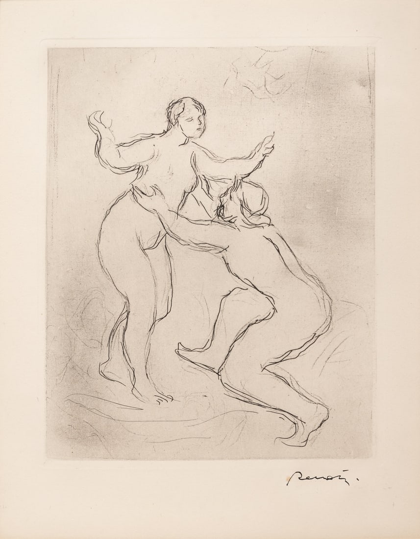 Pierre-Auguste Renoir - Le Fleuve Scamandre: Artist: Pierre-Auguste Renoir Title: Le Fleuve Scamandre Year: 1961 Dimensions: 9in. by 7in. Edition: From the rare limited edition Medium: Etching Condition: Excellent Signature Details: Signed in