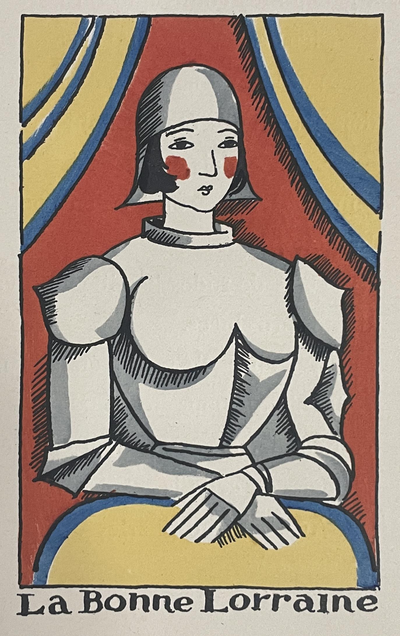Eduardo Garcia Benito - La Bonne Lorraine: Artist: Eduardo Garcia Benito Title: La Bonne Lorraine Year: 1930 Dimensions: 6in. by 4 1/2in. Edition: From the rare limited edition Medium: Original pochoir color stencil Condition: Excellent