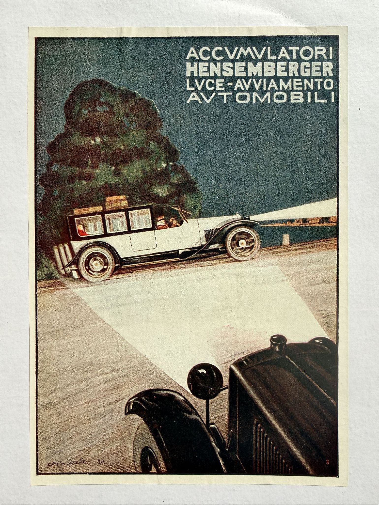 Vintage Advertisement - Vintage Italian Advertisement Circa 1932: Artist: Vintage Advertisement Title: Vintage Italian Advertisement Circa 1932 Year: 1932 Dimensions: 8 x 10 5/8 in. Edition: From the Limited Edition Medium: Original Offset color Lithograph on