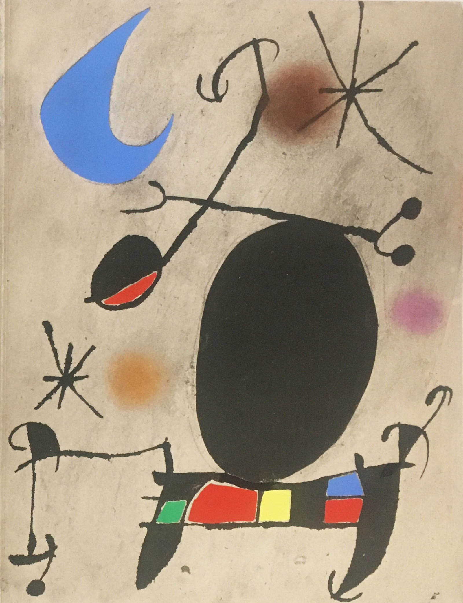 Joan Miro - Woman in the Night: Artist: Joan Miro Title: Woman in the Night Year: 1967 Dimensions: 12.5in. by 9.5in. Edition: Numbered from the Rare Limited Edition Publisher: Pierre Matisse Gallery Suite: Oiseau Solaire - Oiseau