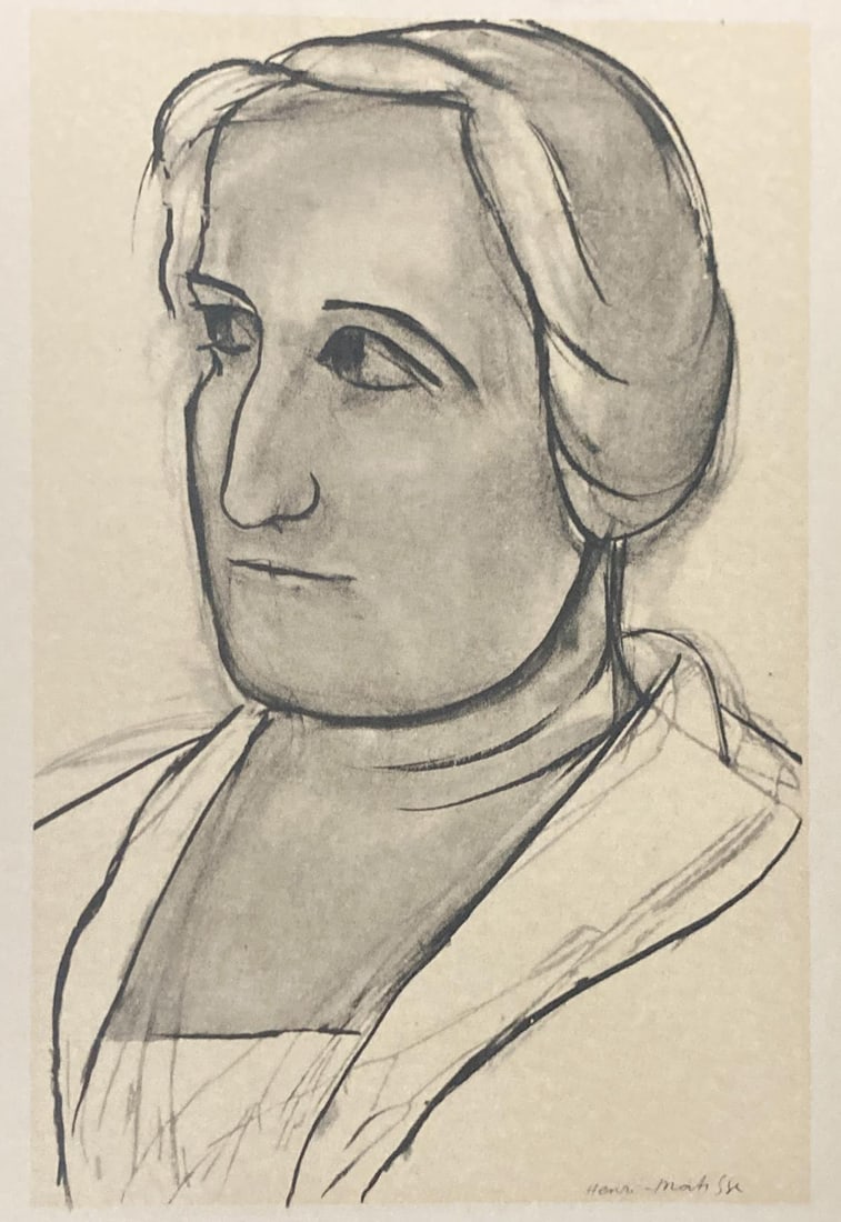 Henri Matisse (After) - Portrait 27: Artist: Henri Matisse (After) Title: Portrait 27 Year: 1954 Dimensions: 7 1/2`in. by 9 7/16in. Edition: From the rare limited edition Publisher: Andre Sauret Ed
