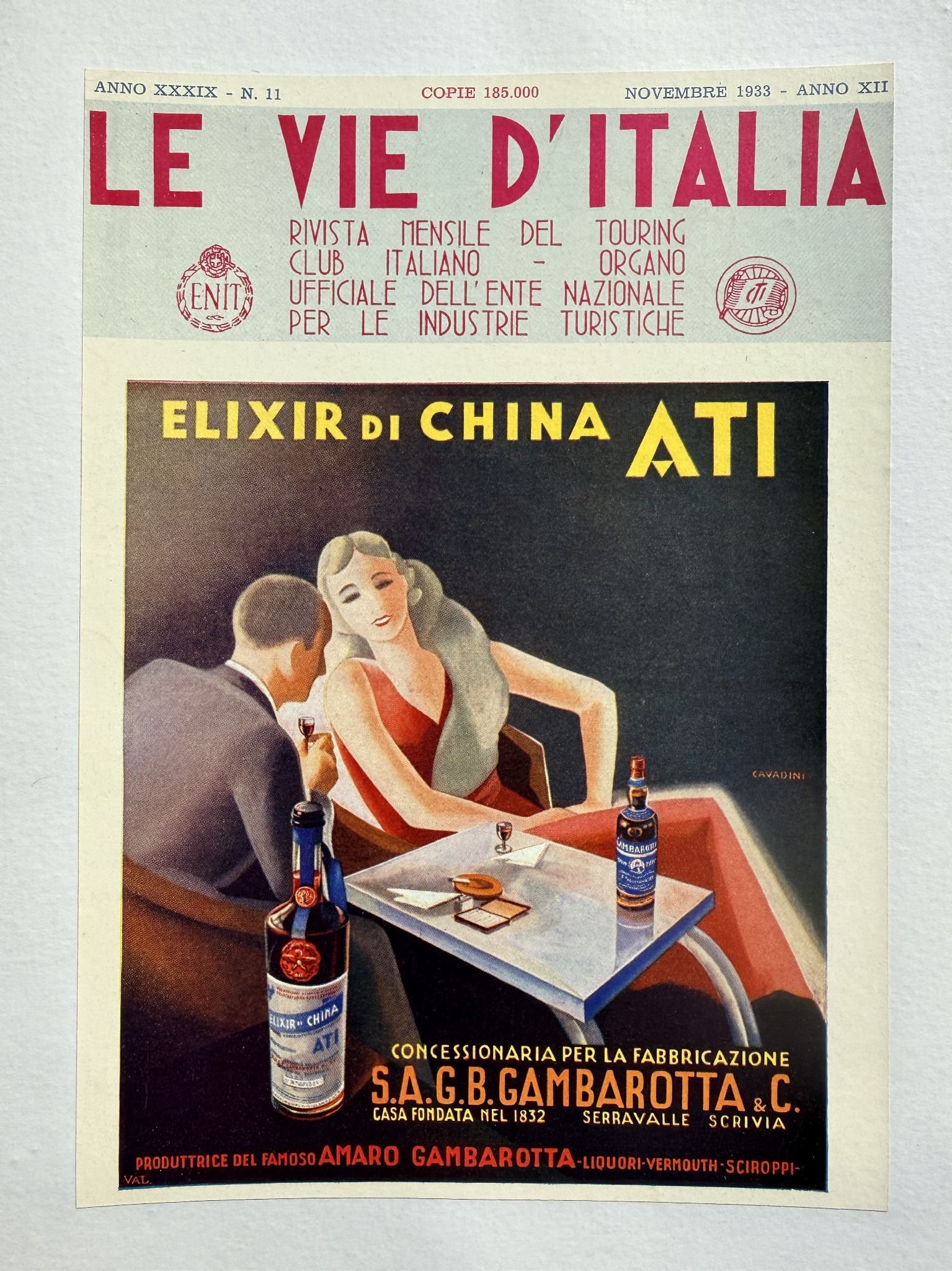 Vintage Advertisement - Vintage Italian Advertisement Circa 1932: Artist: Vintage Advertisement Title: Vintage Italian Advertisement Circa 1932 Year: 1932 Dimensions: 8 x 10 5/8 in. Edition: From the Limited Edition Medium: Original Offset color Lithograph on