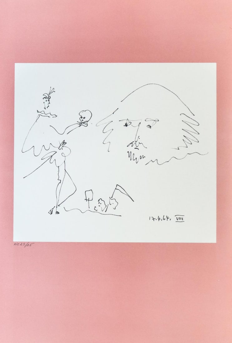 Pablo Picasso - 17.4.64 VIII Shakespeare: Artist: Pablo Picasso Title: 17.4.64 VIII Shakespeare Year: 1965 Dimensions: 18.5in. by 12.5in. Edition: Numbered from the limited edition of CXXV Publisher: Edition Cercle d'Art Paris Suite: