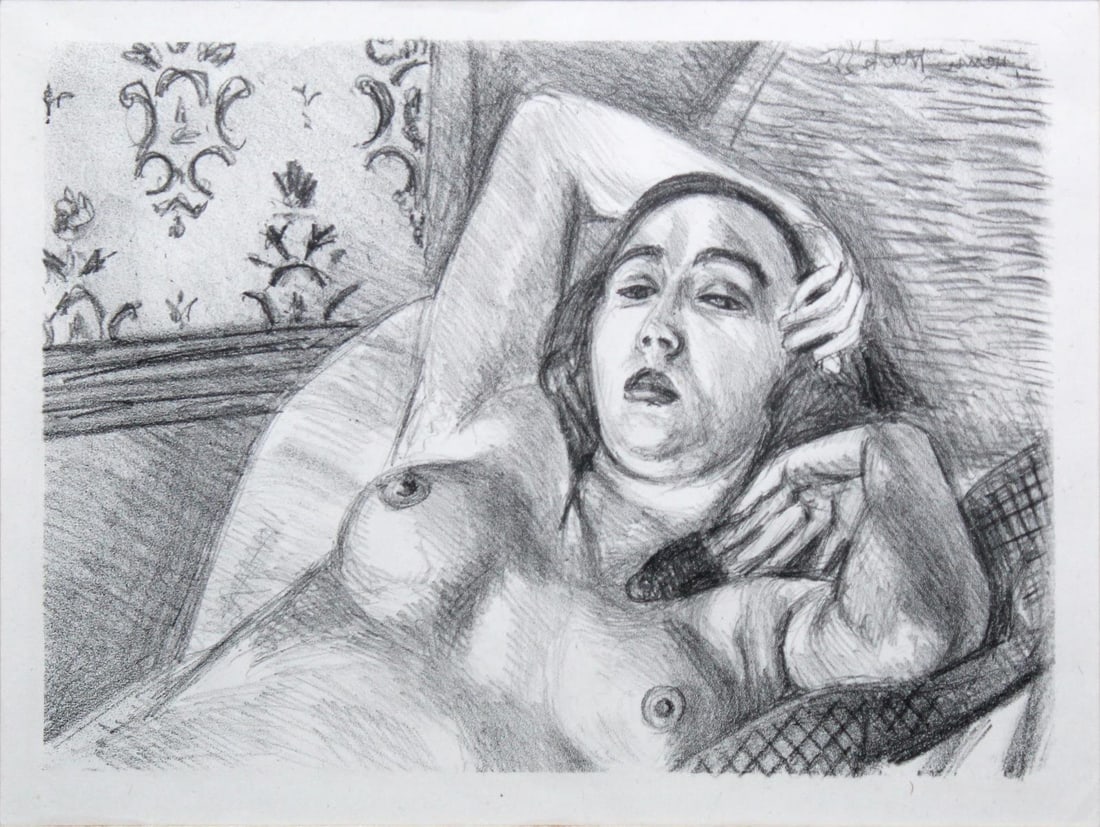Henri Matisse - Repos du Modele: Artist: Henri Matisse Title: Repos du Modele Year: 1922 Dimensions: 10 7/8in. by 14 3/8in. Edition: From the limited final state of 575 Publisher: Galerie des Peintres-Graveurs Paris Medium: Oriignal