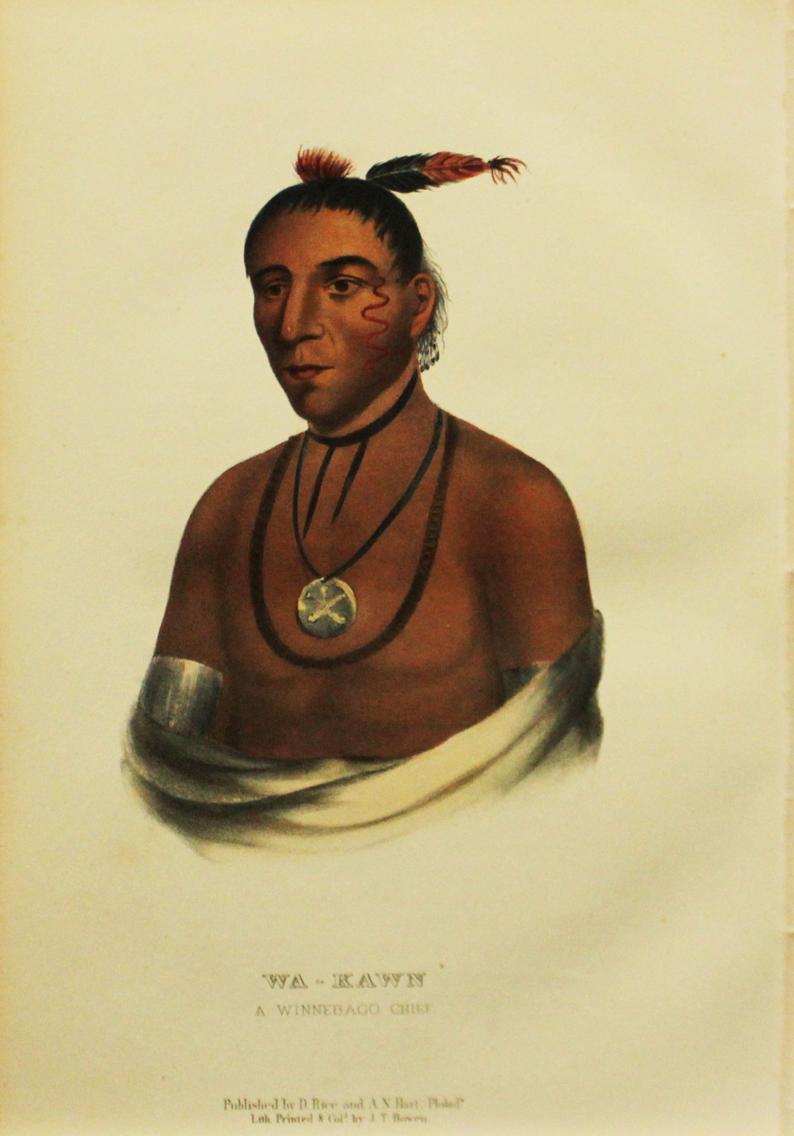 Charles Bird King - Wa Kawn A Winnebago Chief: Artist: Charles Bird King Title: Wa Kawn A Winnebago Chief Year: 1858 Dimensions: 10 1/2in. by 6 3/4in. Edition: From the Rare Limited Edition Publisher: D. Ric