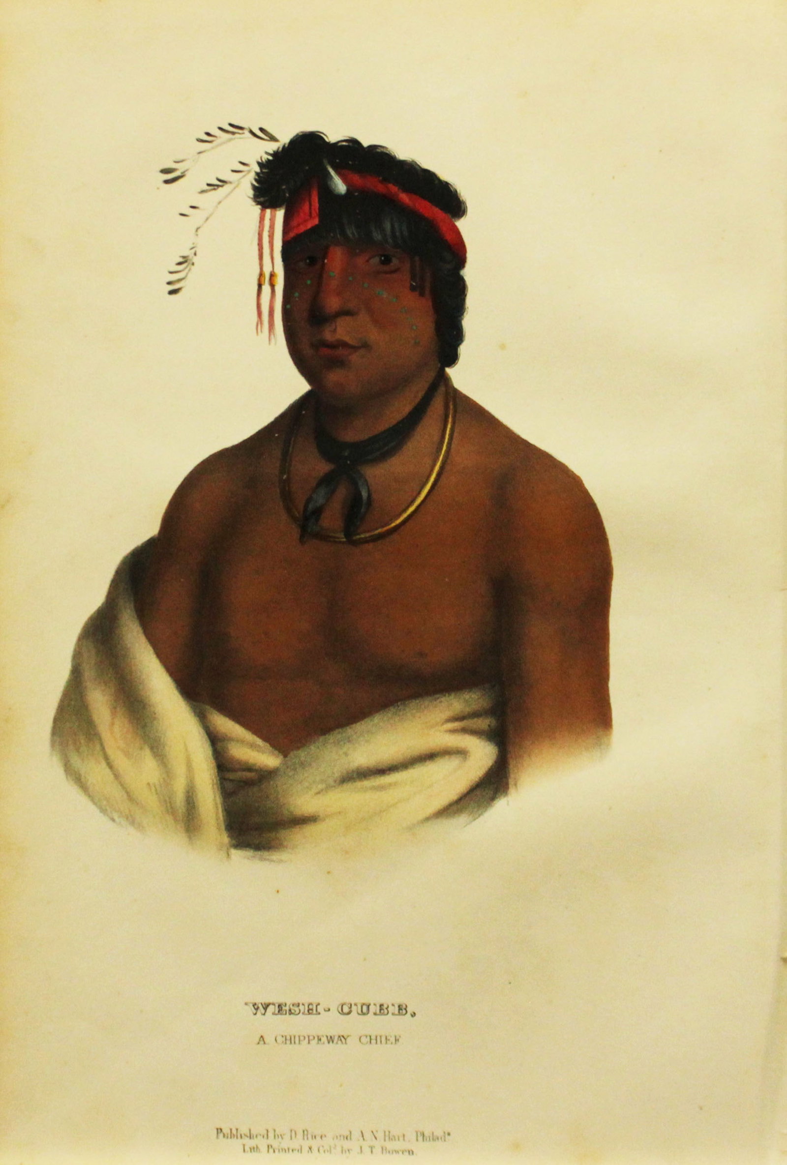 Charles Bird King - Wesh Cubb A Chippeway Chief: Artist: Charles Bird King Title: Wesh Cubb A Chippeway Chief Year: 1858 Dimensions: 10 1/2in. by 6 3/4in. Edition: From the Rare Limited Edition Publisher: D. R