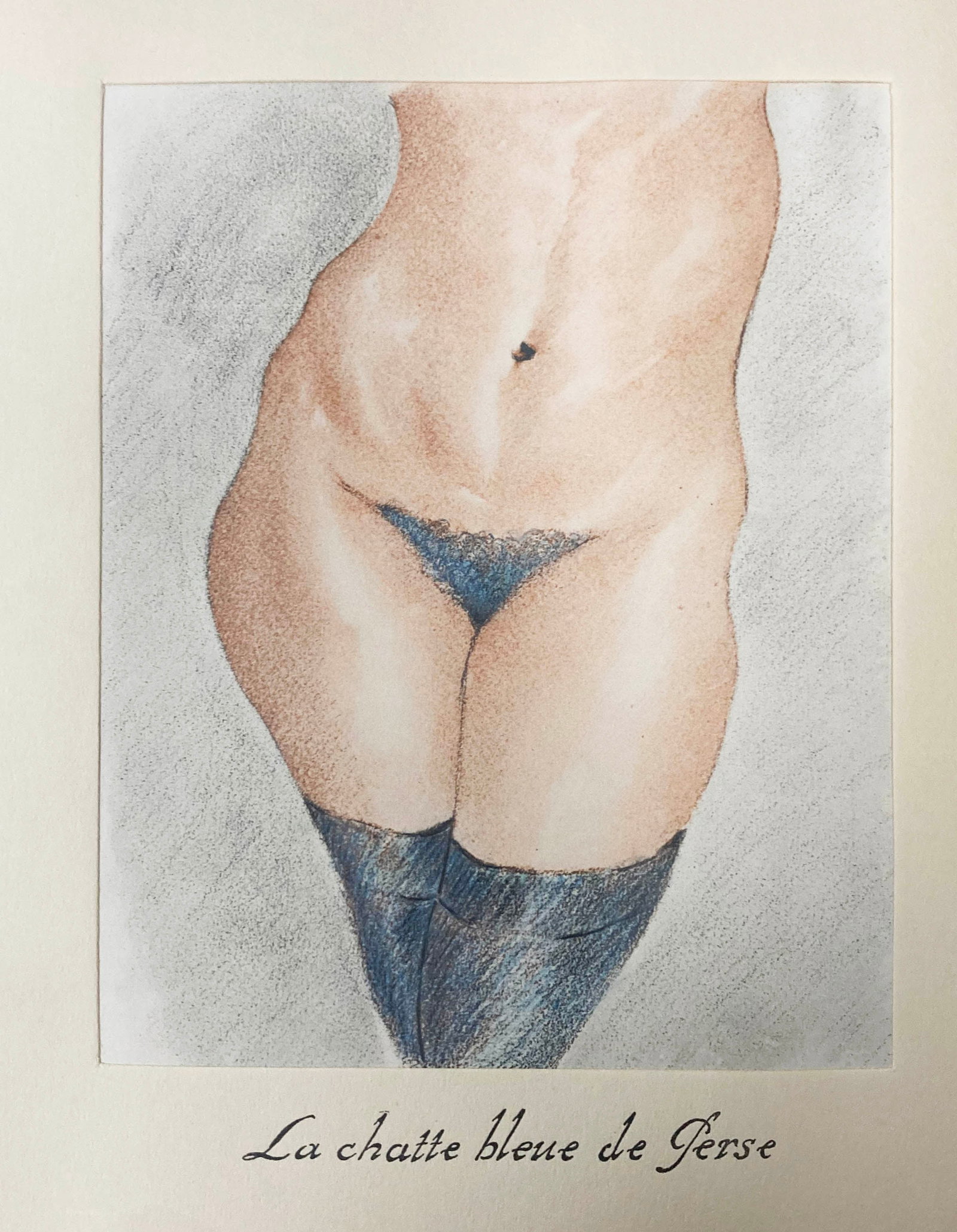 Edouard Chimot - Le Chatte Bleue de Perse: Artist: Edouard Chimot Title: Le Chatte Bleue de Perse Year: 1932 Dimensions: 6 1/4in. by 8in. Edition: From the rare limited edition of 250 Suite: Les Chats