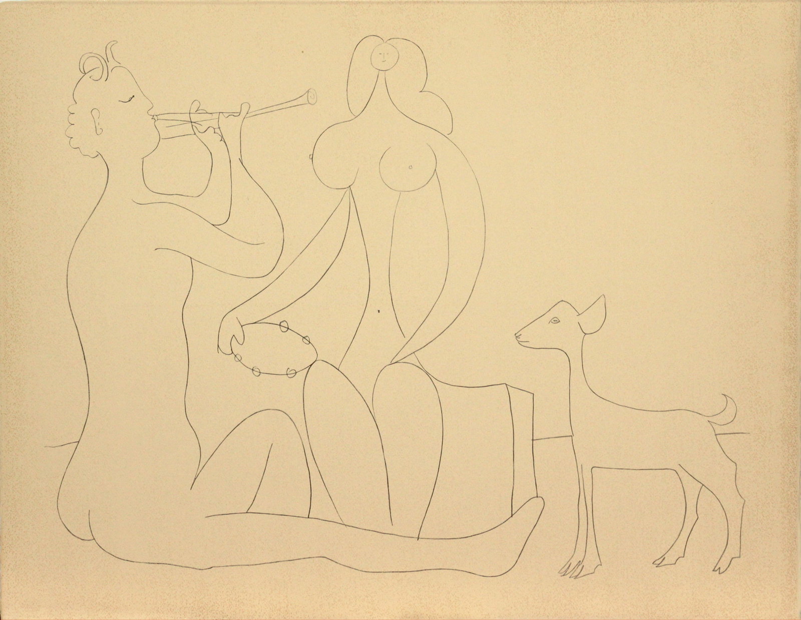 Pablo Picasso - Untitled from ""Mes dessins d'Antibes"": Artist: Pablo Picasso Title: Untitled from ""Mes dessins d'Antibes"" Year: 1946 Dimensions: 20 x 26 in. Edition: Numbered From the Rare Limited Deluxe French Edition of 200