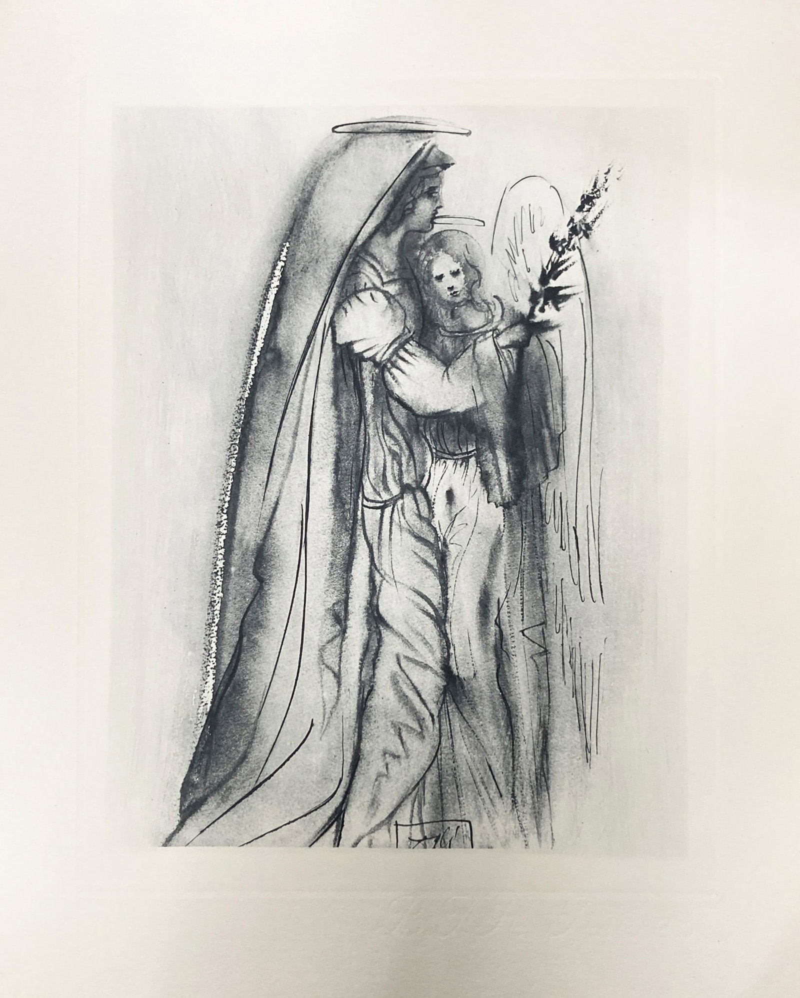Salvador Dali - The Preparation for the Final Prayer: Artist: Salvador Dali Title: The Preparation for the Final Prayer Year: 1964 Dimensions: 13 x 10 in. Edition: From the rare limited edition of 165 Publisher: Le