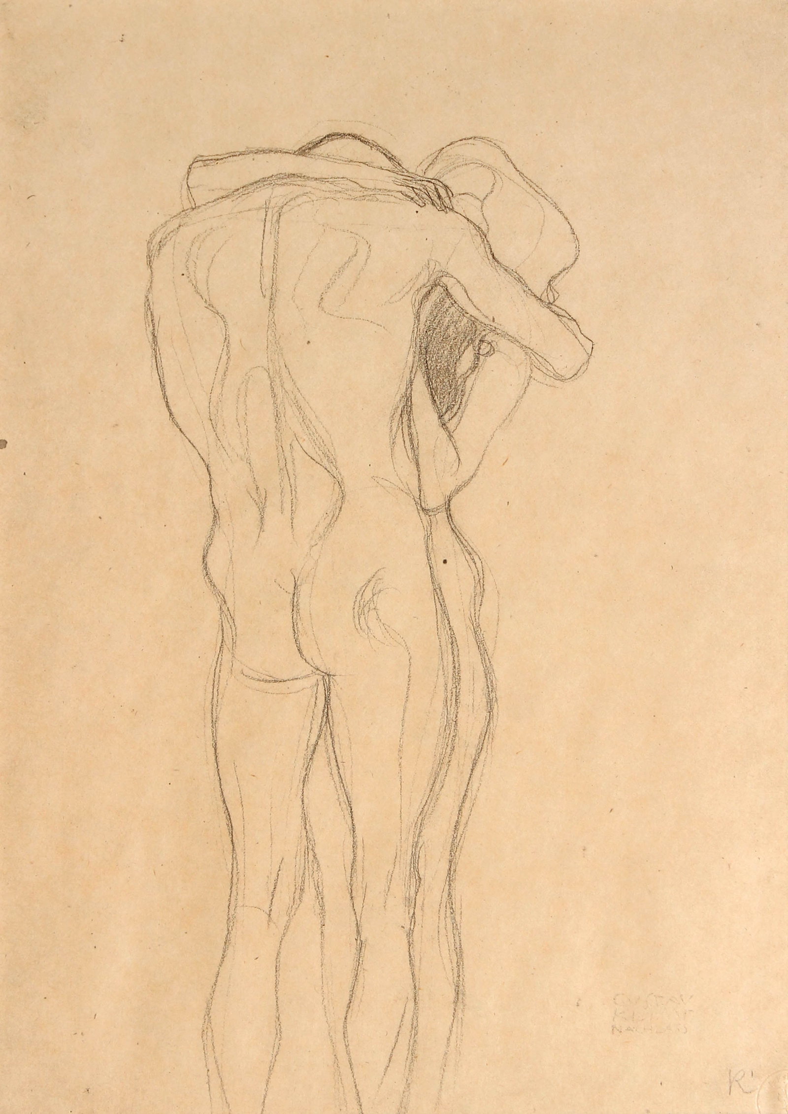 Gustav Klimt (After) - Nude Hug: Artist: Gustav Klimt (After) Title: Nude Hug Year: 1985 Dimensions: 32 x 24 in. Edition: From the rare limited edition of 1000 Publisher: Akademische Druck-u. V