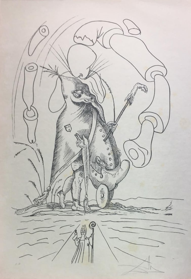 Salvador Dali - Pantagruel III: Artist: Salvador Dali Title: Pantagruel III Year: 1973 Dimensions: 30in. by 21in. Edition: Numbered from the Rare Limited Edition of 50 Publisher: Carpentier