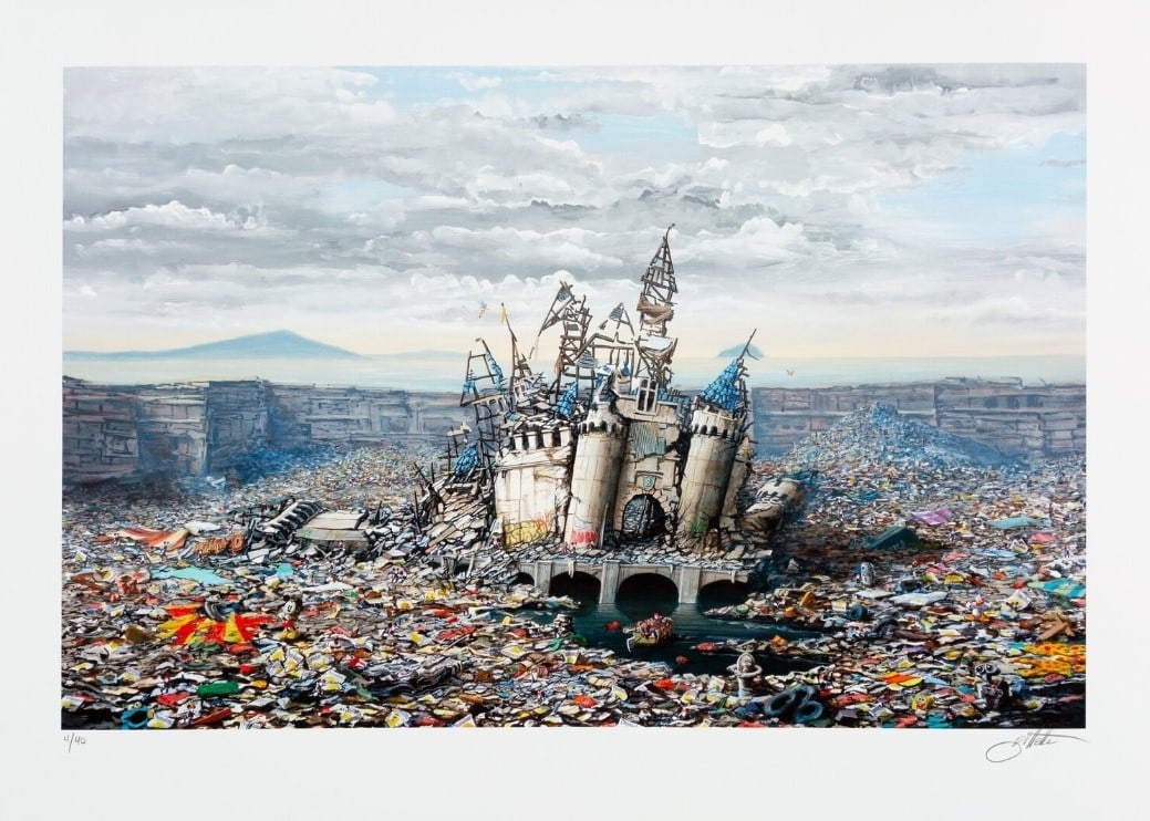 Jeff Gillette - Abandoned Dismaland: Artist: Jeff Gillette Title: Abandoned Dismaland Year: 2019 Dimensions: 17in. by 24in. Edition: Numbered from the Rare Limited Edition Medium: Archival pigment print on Moab Fine Art paper Condition: