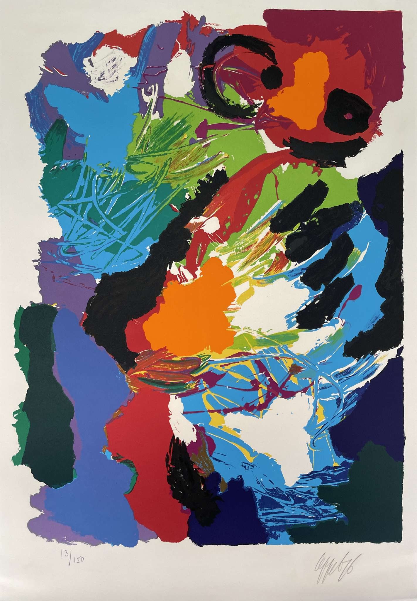 Karel Appel - Work: Artist: Karel Appel Title: Work Year: 1976 Dimensions: 22 1/2 x 33 7/8 in. Edition: From the limited edition of 150 Medium: Original lithograph in colors
