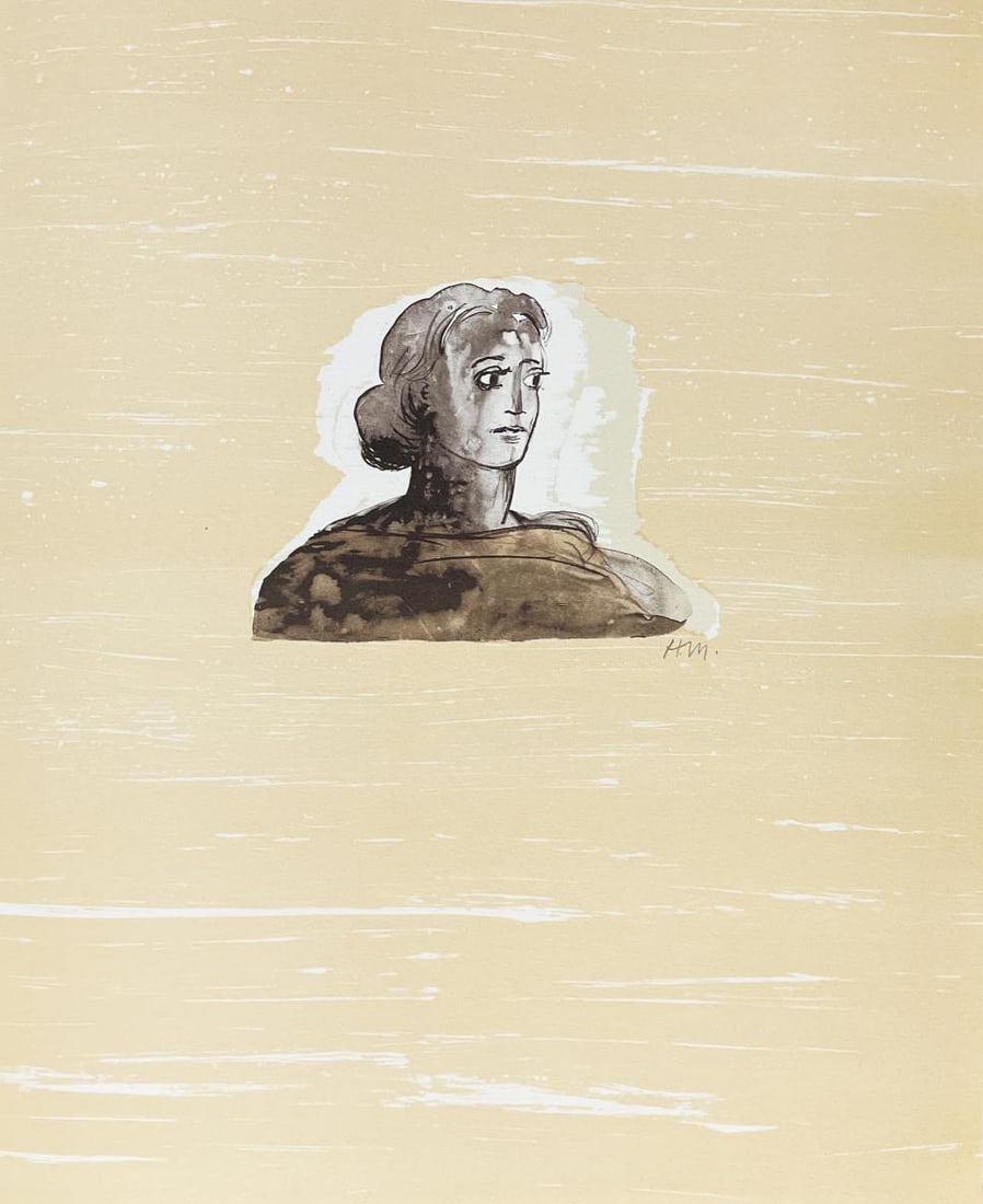 Henry Moore - Creole Lady: Artist: Henry Moore Title: Creole Lady Year: 1976 Dimensions: 18 1/2in. by 15in. Edition: From the rare limited edition Publisher: Art et Poesie Paris