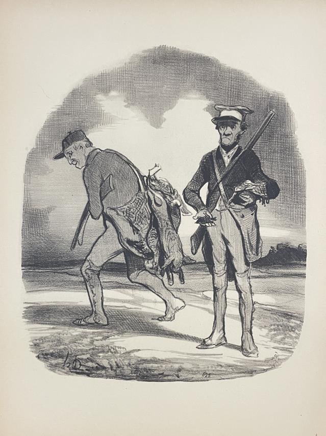 Honore Daumier - Thanks Indeed: Artist: Honore Daumier Title: Thanks Indeed Year: 1945 Dimensions: 13in. by 9 3/4in. Edition: From the rare limited edition Publisher: Pantheon New York