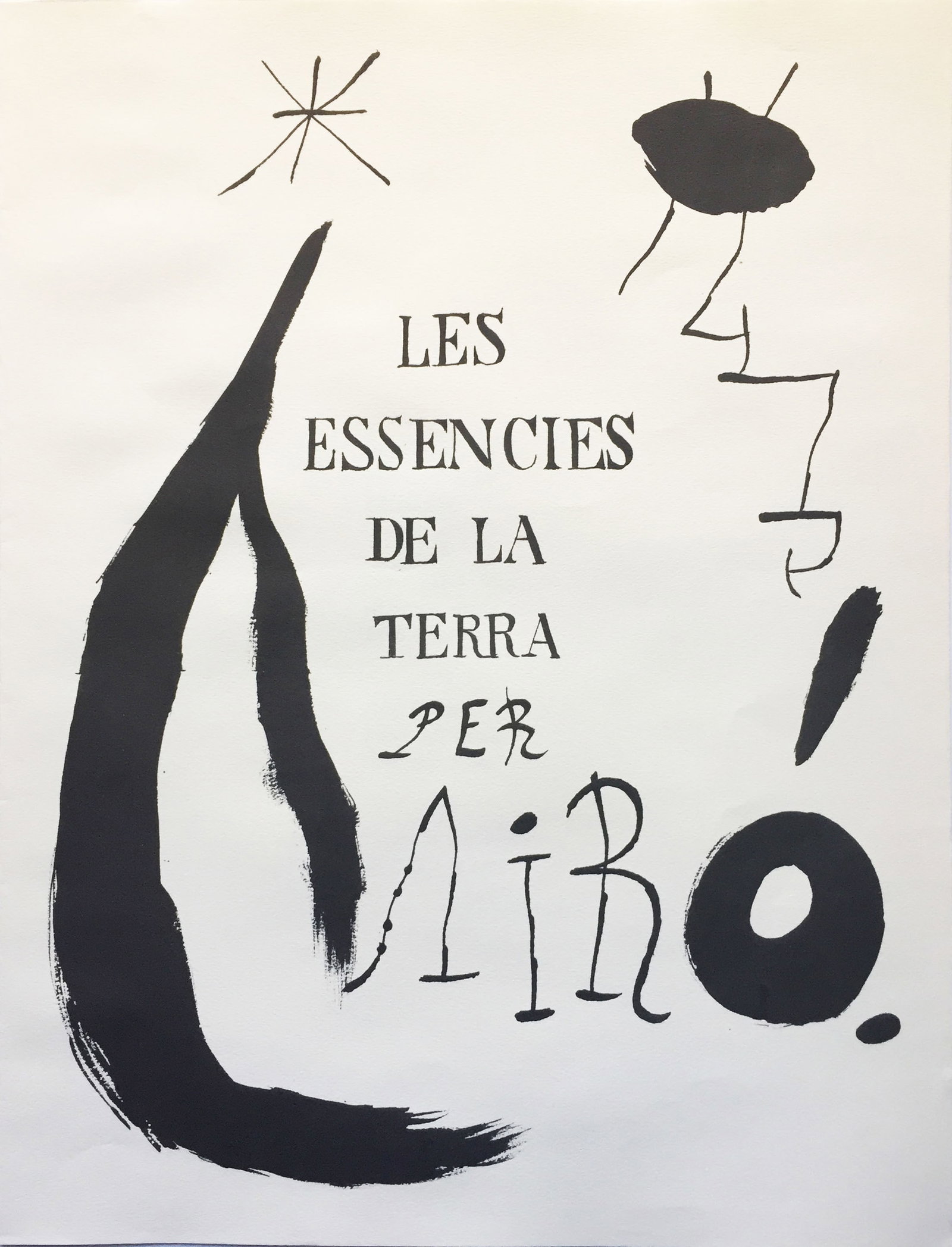 Joan Miro - Cover Sheet I from Les Essencies de la Terra: Artist: Joan Miro Title: Cover Sheet I from Les Essencies de la Terra Year: 1968 Dimensions: 14 1/8 x 19 1/4 in. Edition: From the rare limited edition of 1000 Publisher: Ediciones Poligrafa,