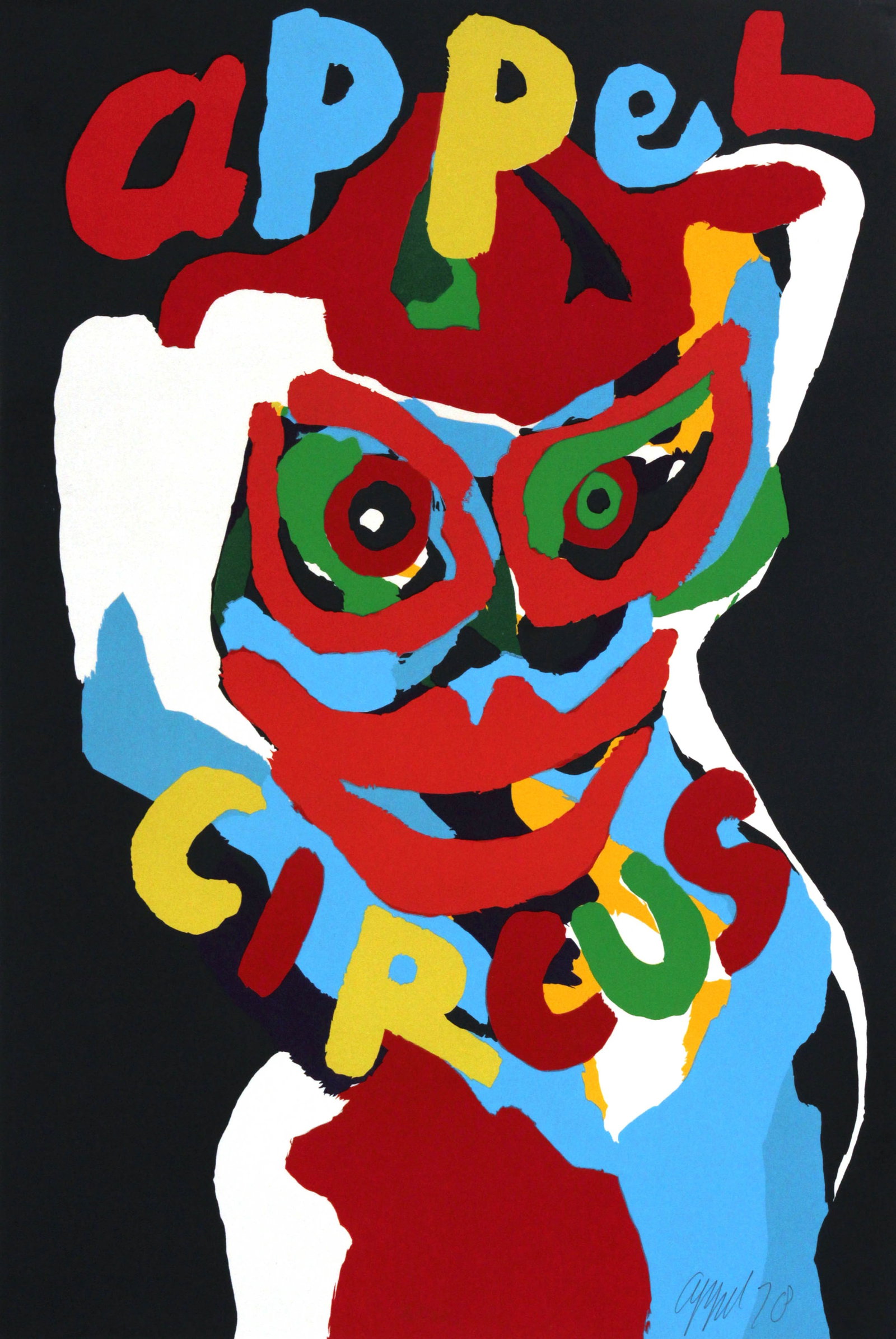Karel Appel - Cirque: Artist: Karel Appel Title: Cirque Year: 1978 Dimensions: 33 x 23 1/2 in. Edition: From the rare limited edition Medium: Original lithograph on paper