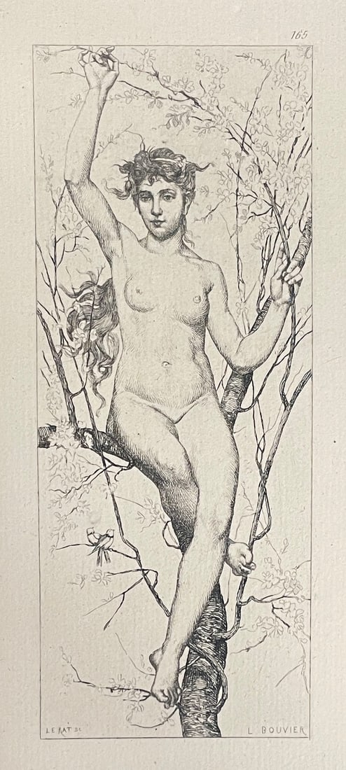 Pierre Louis - Bouvier: Artist: Pierre Louis Title: Bouvier Year: 1873 Dimensions: 11 3/4in. by 8in. Edition: From the rare limited edition Medium: Original engraving on paper Condition: Excellent Notes: Engraving by Le Rat