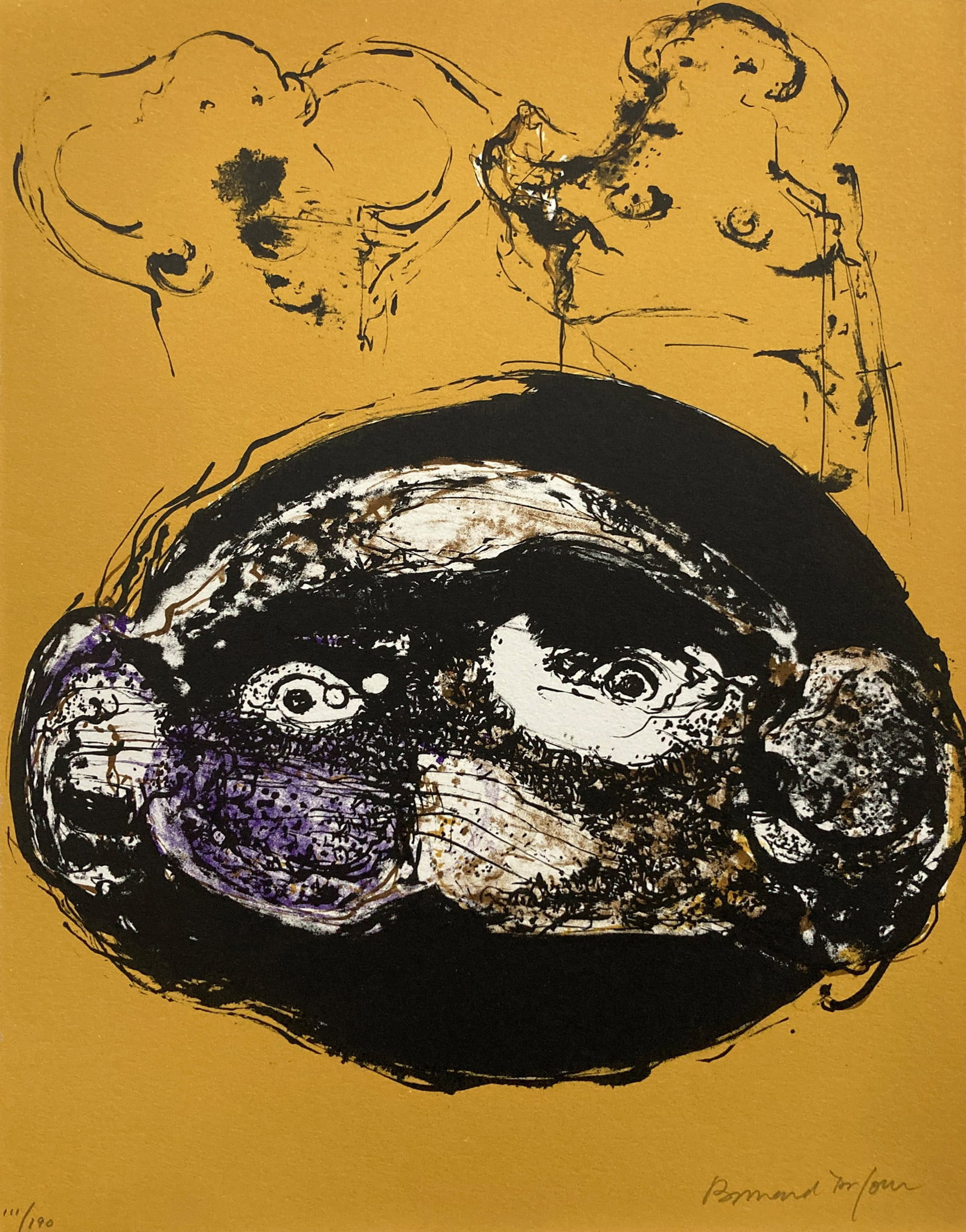 Bernard Dufour - Lecran: Artist: Bernard Dufour Title: Lecran Year: 1972 Dimensions: 14 1/2 x 11 in. Edition: Numbered from the rare limited edition of 190 Publisher: CLVB DV LVRE <