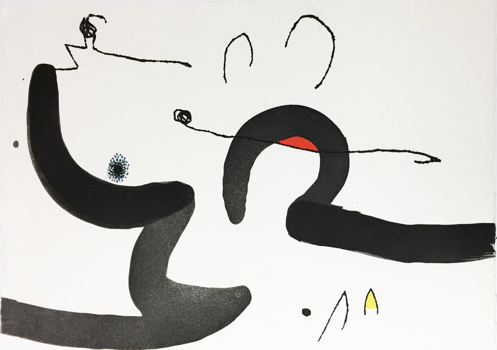 Joan Miro - XVIII. Dupin 948: Artist: Joan Miro Title: XVIII. Dupin 948 Year: 1976 Dimensions: 17 x 26 1/2 in. Edition: From the Rare Limited Edition Publisher: Le Vent d'Arles Su