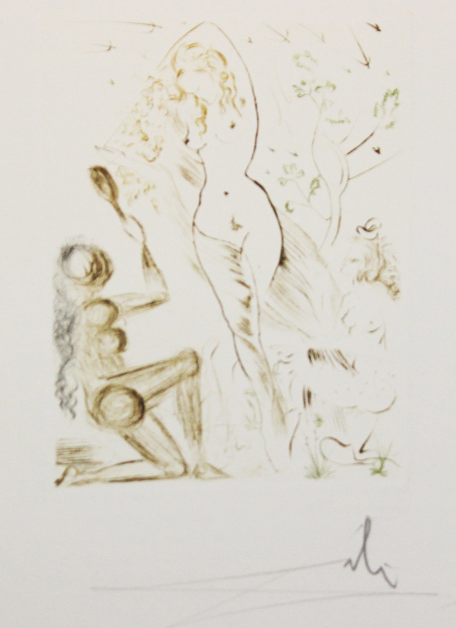 Salvador Dali - Blanchefleur (Day Eight, from Le Decameron): Artist: Salvador Dali Title: Blanchefleur (Day Eight, from Le Decameron) Year: 1972 Dimensions: 12 1/4 x 17 1/2 in. Edition: 7 From the rare English Edition of 124 on Chiffon de la
