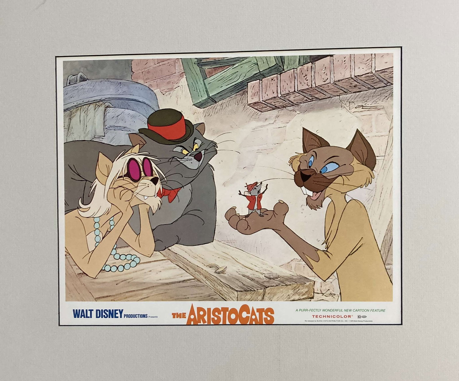 Disney - Aristocats, Serigraph Cel: Artist: Disney Title: Aristocats, Serigraph Cel Edition: From a rare limited edition Medium: Serigraph cel Condition: Excellent Comes with Letter of authenticity and guaranteed in perpetuity
