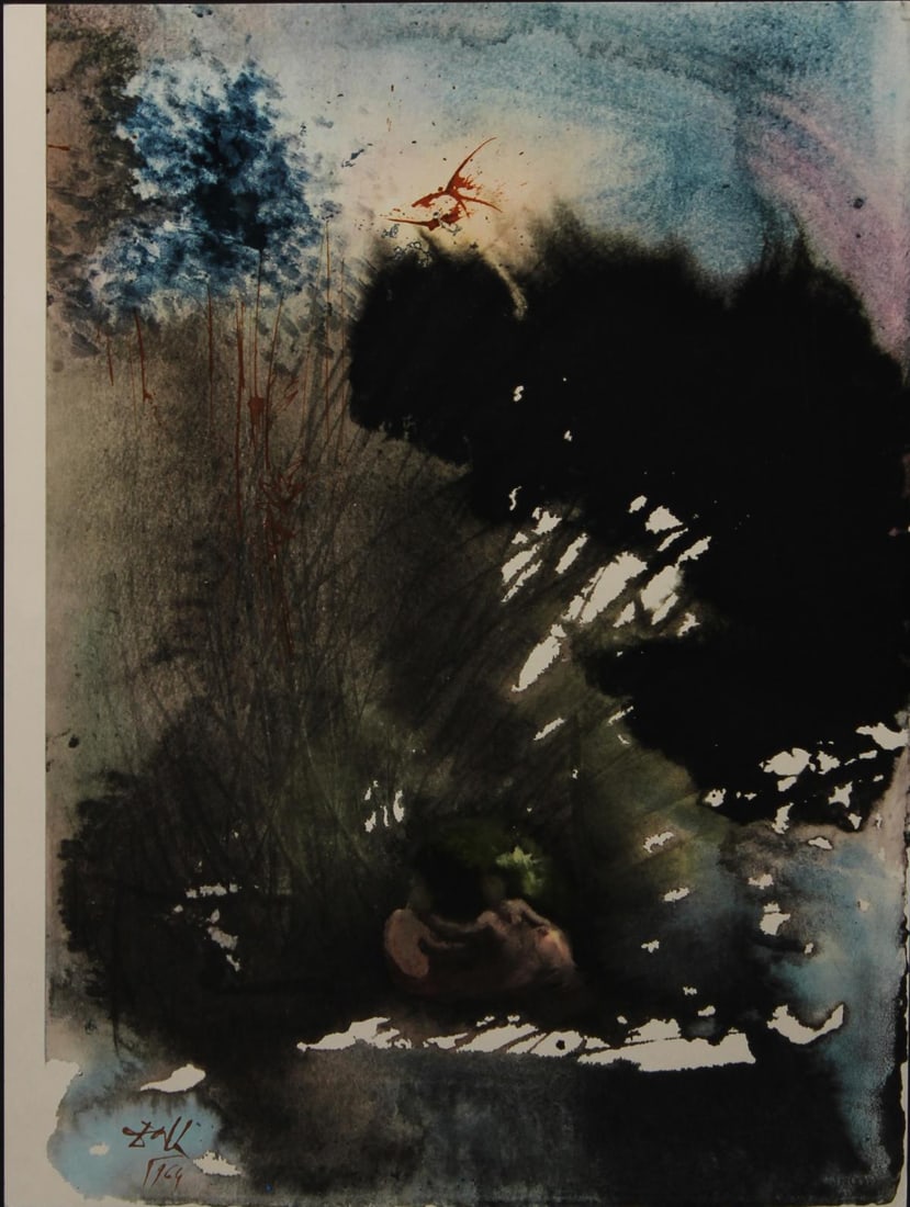 Salvador Dali - Vir et Mulier in Paradiso Voluptatis: Artist: Salvador Dali Title: Vir et Mulier in Paradiso Voluptatis Year: 1969 Dimensions: 13.75in. by 19in. Edition: From the rare limited edition Publisher: Rizzoli Edition