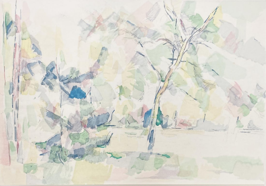 Paul Cezanne (After) - Sous Bois: Artist: Paul Cezanne (After) Title: Sous Bois Year: 1971 Dimensions: 16.25in. by 21in. Edition: I from the rare limited edition of XXX Publisher: Abraham Bornst
