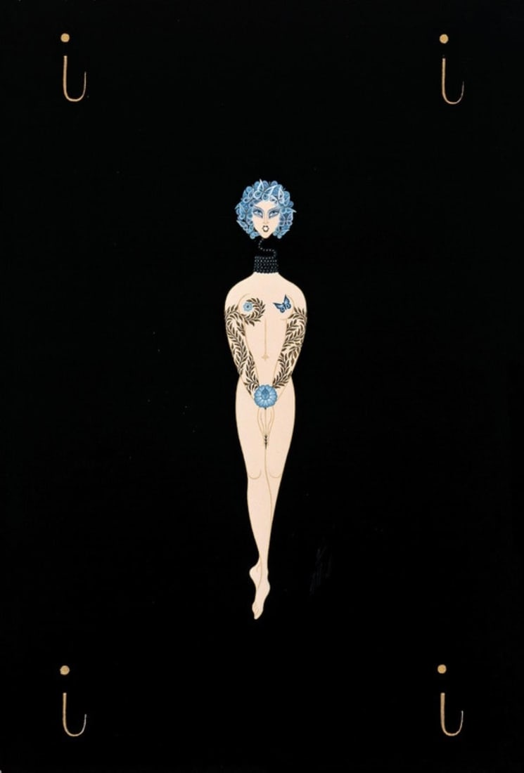 Erte - The Letter I: Artist: Erte Title: The Letter I Year: 1976 Dimensions: 19in. by 13 1/2in. Weight: 0 Edition: From the Rare Limited Edition 350 Publisher: Circle Fine Art Suite: The Alphabet Suite Medium: Serigraph