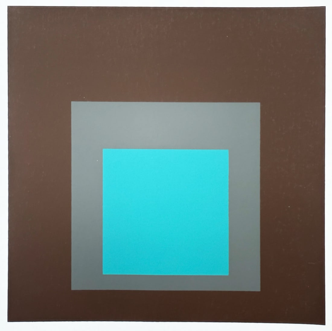 Josef Albers - Untitled from ""Albers in Bottrop: Artist: Josef Albers Title: Untitled from ""Albers in Bottrop Year: 1973 Dimensions: 9 x 9 1/2 in. Edition: From the Rare Limited Edition Publisher: Landesmuseum Munster Medium: Silkscreen on paper