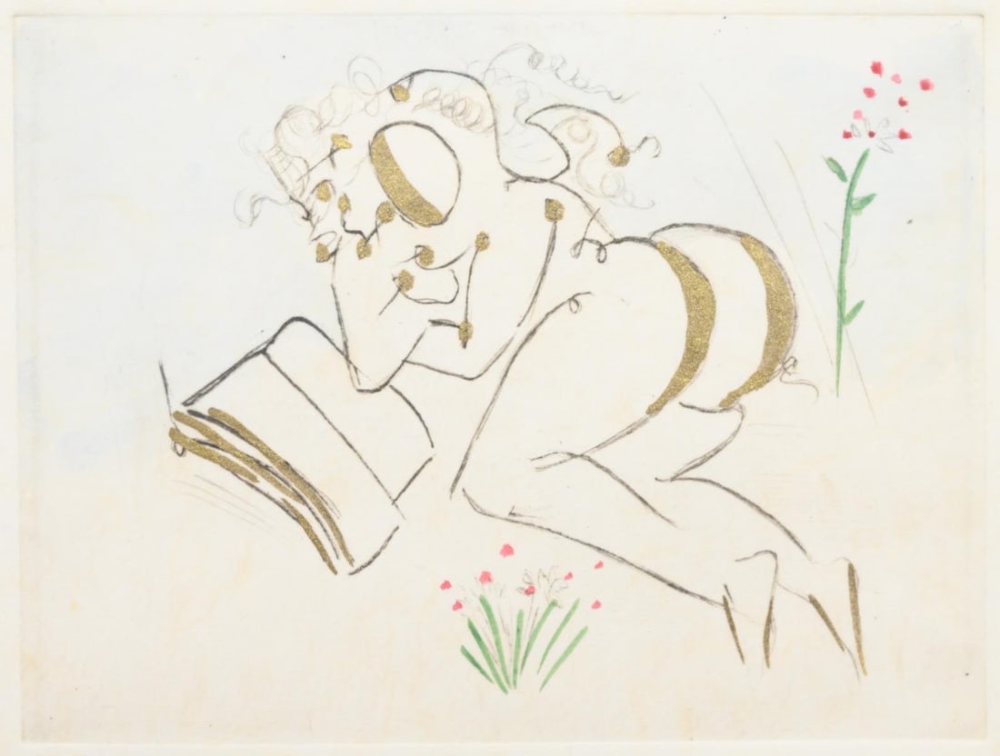 Salvador Dali - Petites Nus 5: Artist: Salvador Dali Title: Petites Nus 5 Dimensions: 8in. by 4in. Edition: From the rare limited edition Suite: Petites Nus (from Apollonaire) Medium: Etching Condition: Excellent Signature