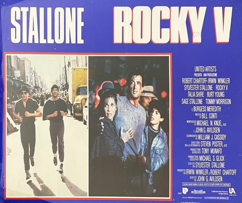 Rocky V Original Promotional Movie Poster: Artist: Unknown Artist Title: Rocky V Original Promotional Movie Poster Year: 1990 Dimensions: 24 1/2in. by 17 3/4in. Edition: From the rare limited edition Medium: Offset lithographic poster