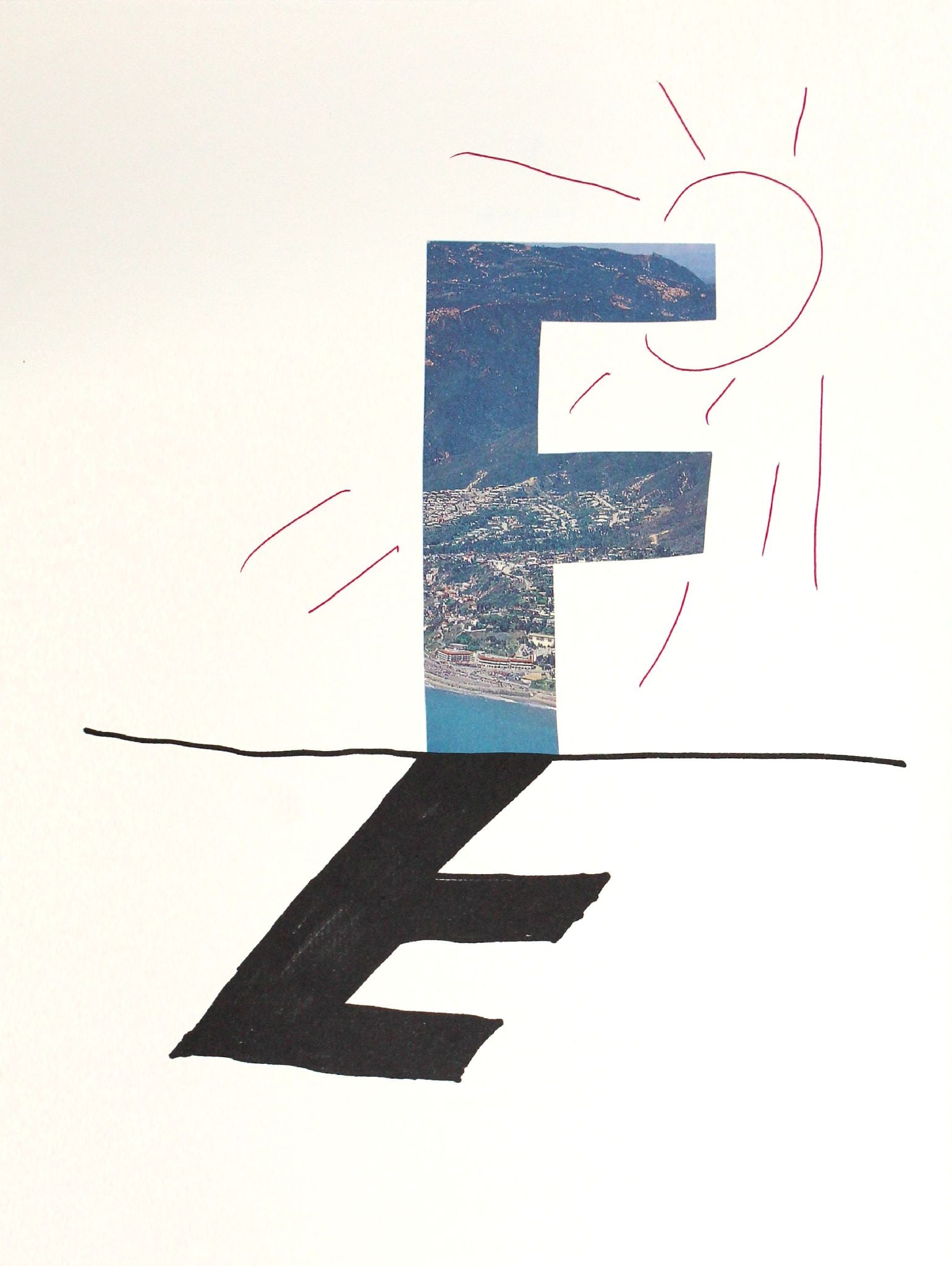 David Hockney - Letter F from "Hockney: Artist: David Hockney Title: Letter F from "Hockney's Alphabet" Year: 1991 Dimensions: 12 5/8in. by 9 5/8in. Edition: From the rare limited edition of 300 Publisher: Faber