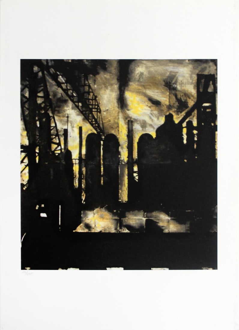 Donald Sultan - Untitled from "Visual Poetics": Artist: Donald Sultan Title: Untitled from "Visual Poetics" Year: 1998 Dimensions: 22in. by 17in. Edition: From the limited edition of 395 Publisher: Marco Fine Arts Contemporary Atelier El Segundo