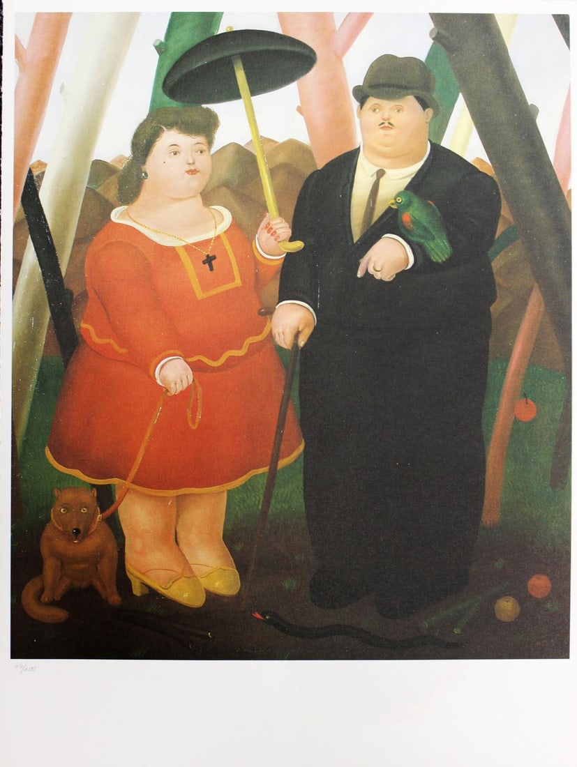 Fernando Botero (after) - Promenade: Artist: Fernando Botero (after) Title: Promenade Year: 1983 Dimensions: 16in. by 12in. Edition: From the limited edition of 200 Publisher: Harry N. Abrams Inc. New York