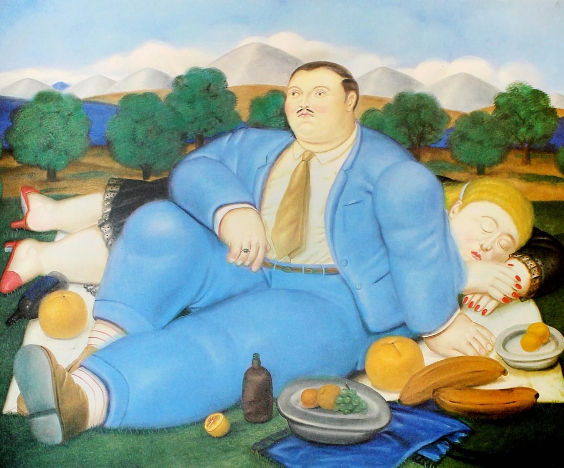Fernando Botero (after) - La Siesta: Artist: Fernando Botero (after) Title: La Siesta Year: 1983 Dimensions: 16in. by 12in. Edition:From the limited edition of 200 Publisher: Harry N. Abrams Inc. New York