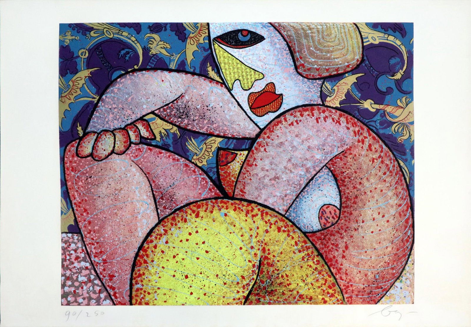 Enrico Baj - Puttana daltri tempi: Artist: Enrico Baj Title: Puttana daltri tempi Year: 1973 Dimensions: 23 3/4in. by 29 1/2in. Edition: From the rare limited edition of 250 Medium: Original Polymaterial Screen Printing on Paper