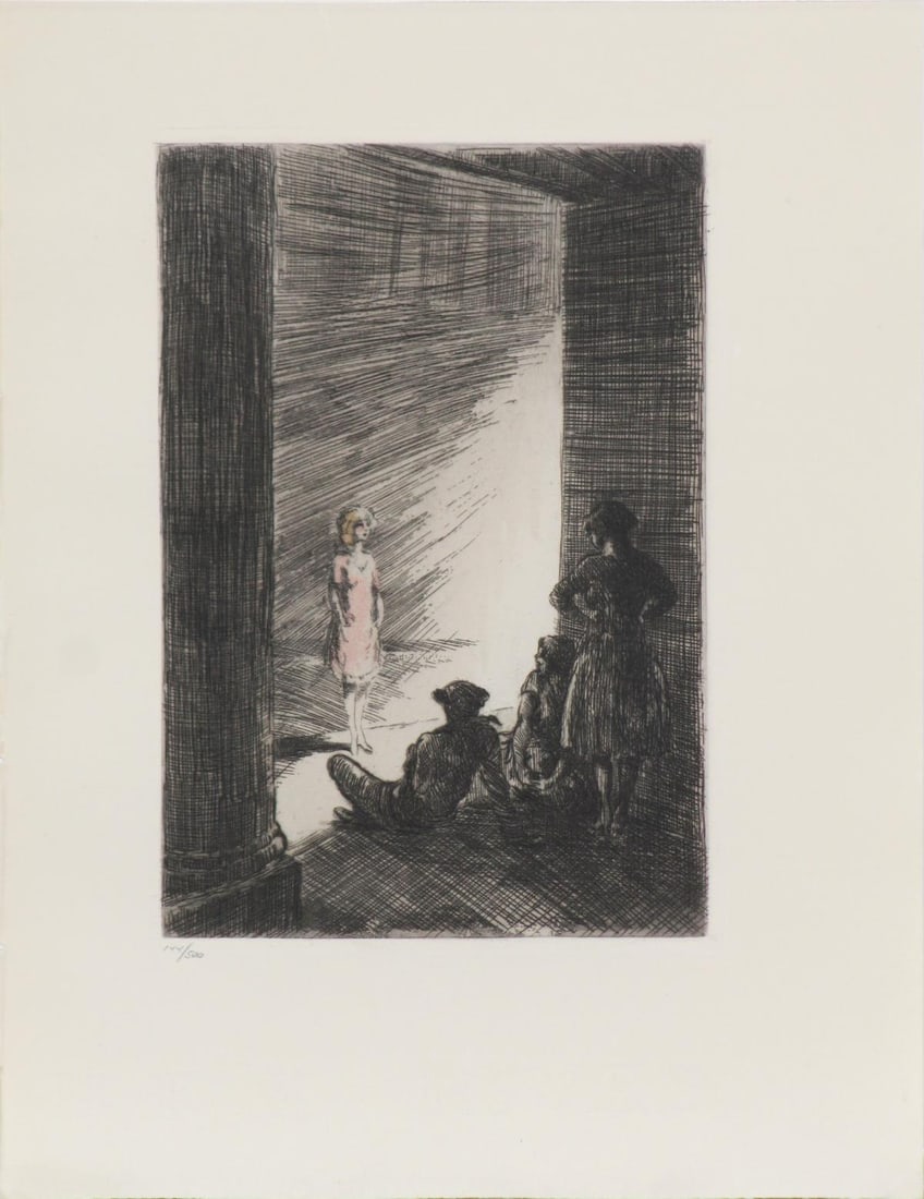 Louis Icart - In the Light from "L'ingenue Libertine": Artist: Louis Icart Title: In the Light from "L'ingenue Libertine" Year: 1926 Dimensions: 9.75in. by 12.75in. Edition: From the rare limited edition of 500 Suite: L'ingenue Libertine Medium: Original