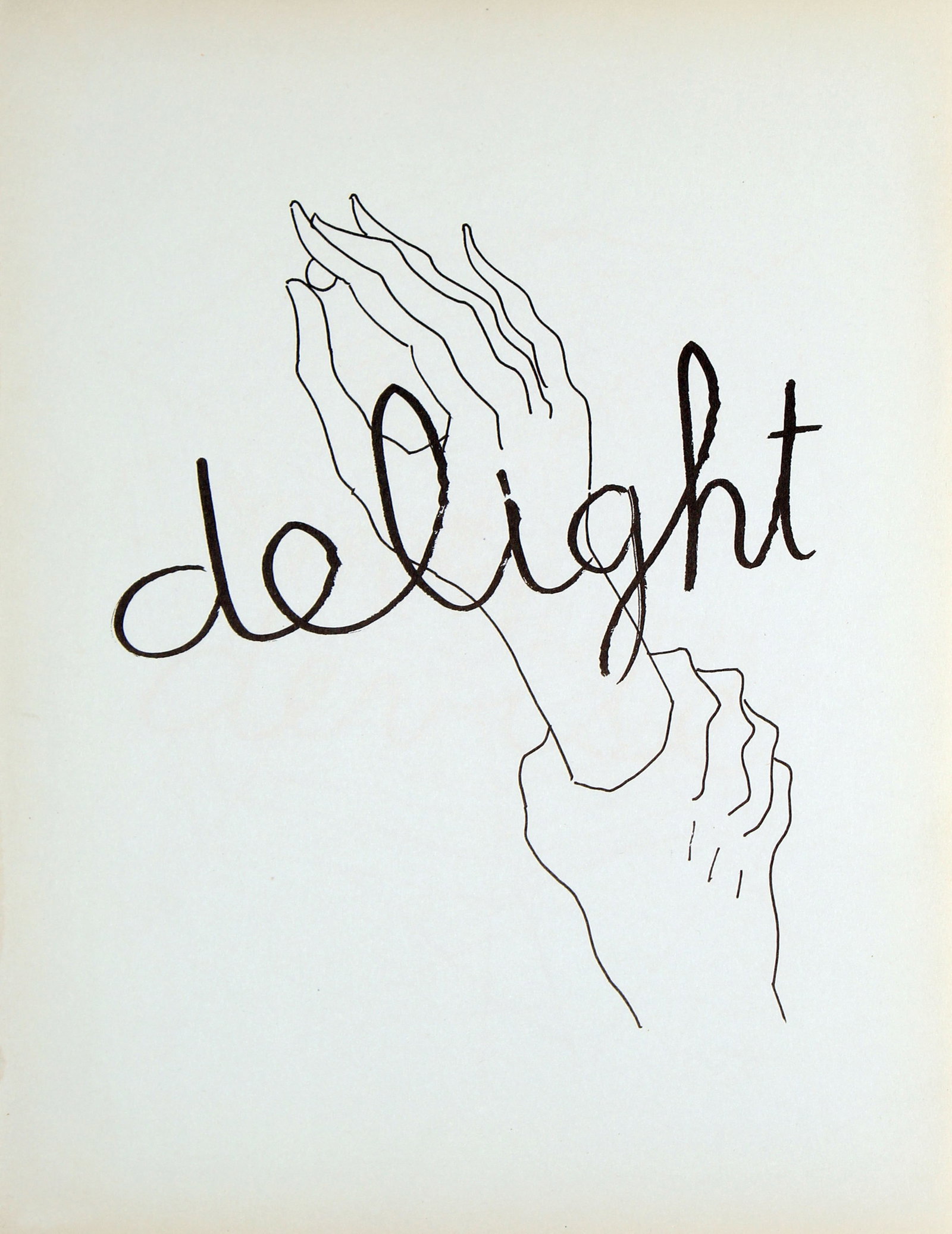 Man Ray - Delight: Artist: Man Ray Title: Delight Year: 1948 Dimensions: 11in. by 8.5in. Edition: 10 from the limited edition of 500 Publisher: Copley Galleries Beverly Hills Suite: Alphabet for Adults Medium: Offset